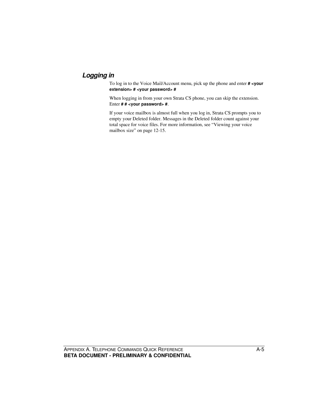 Toshiba Strata CS manual Logging 