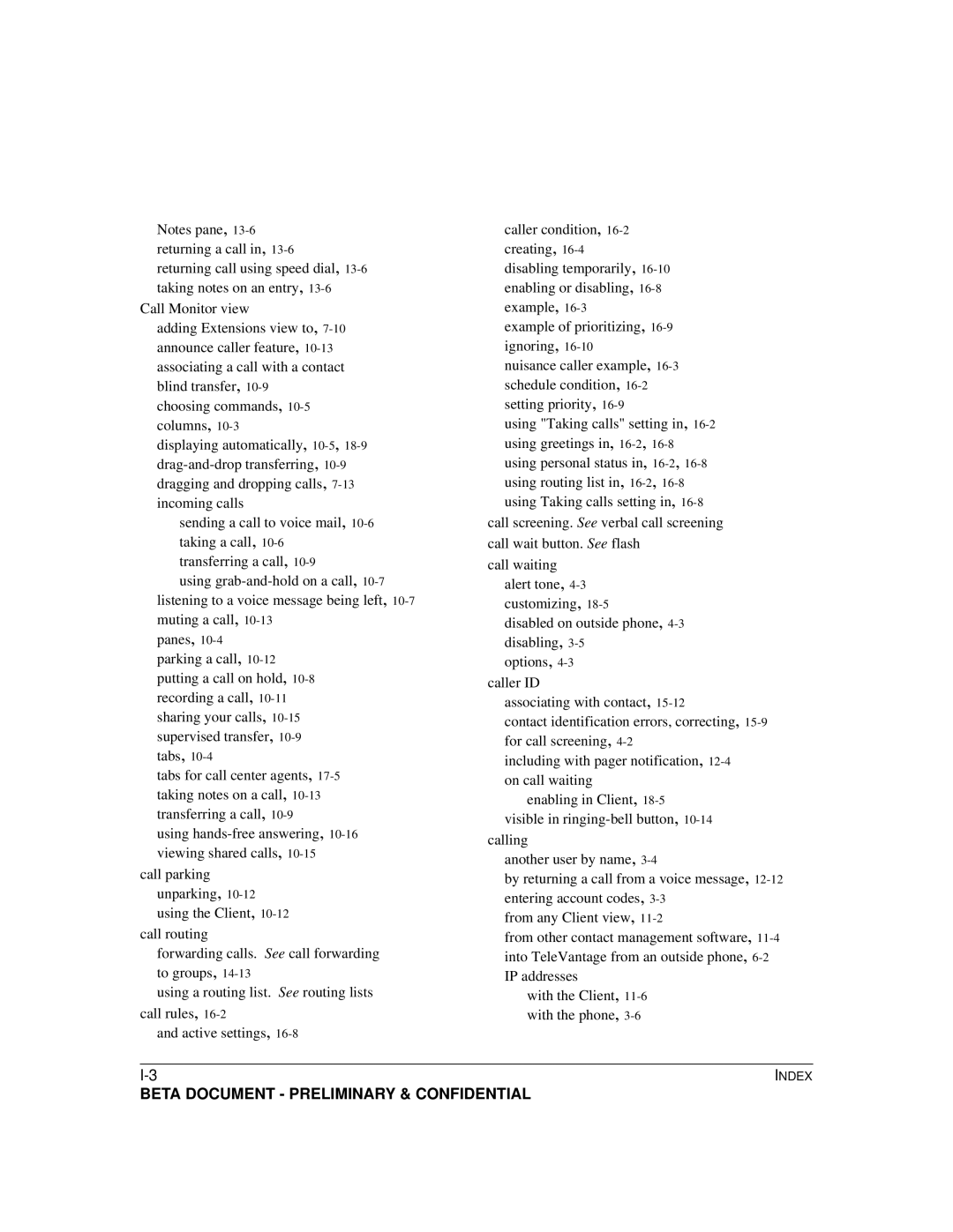 Toshiba Strata CS manual Example of prioritizing, 16-9ignoring, With the Client, with the phone 