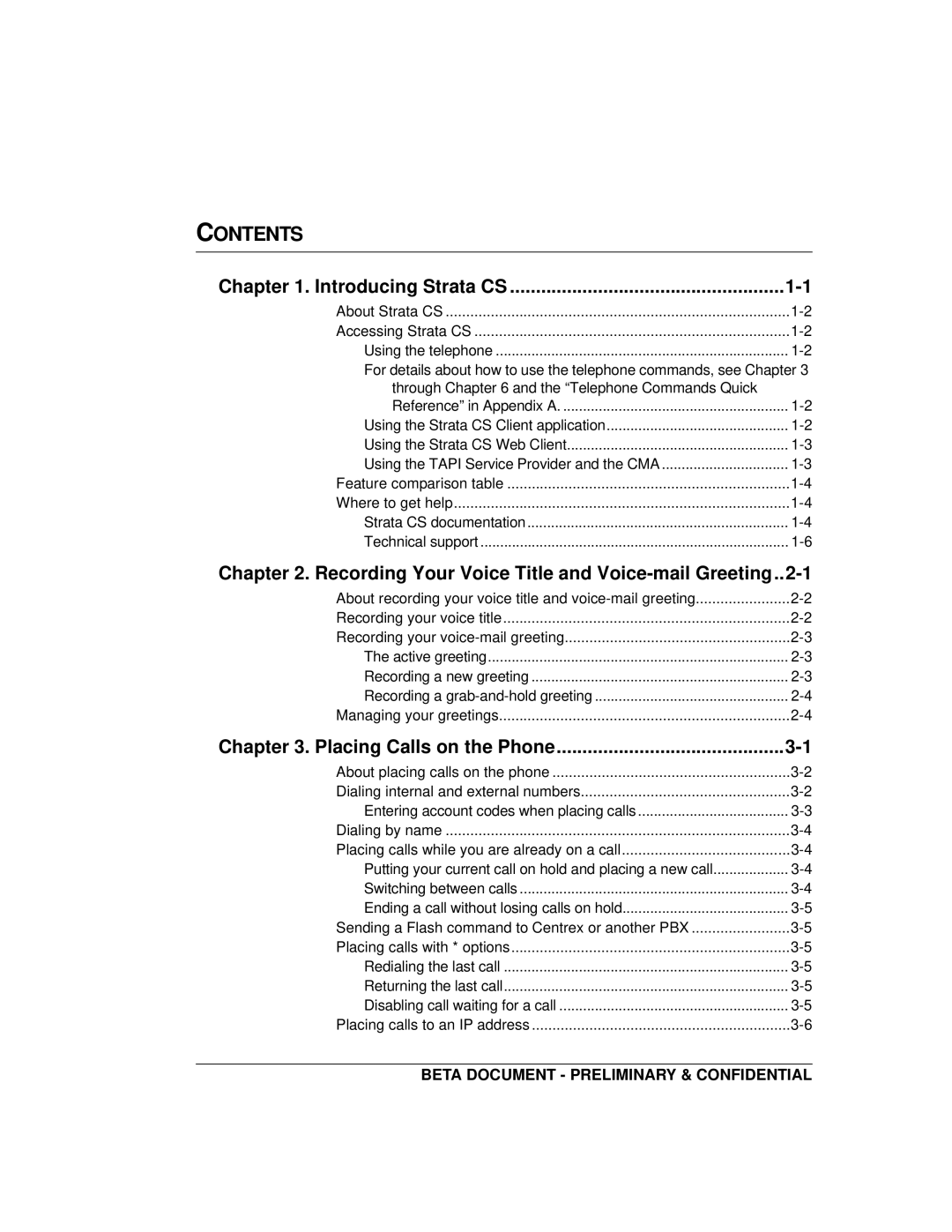 Toshiba Strata CS manual Contents 