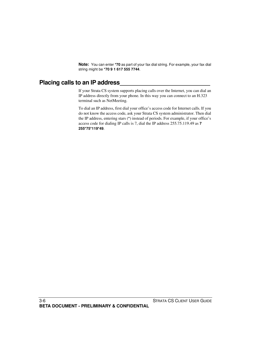 Toshiba Strata CS manual Placing calls to an IP address 