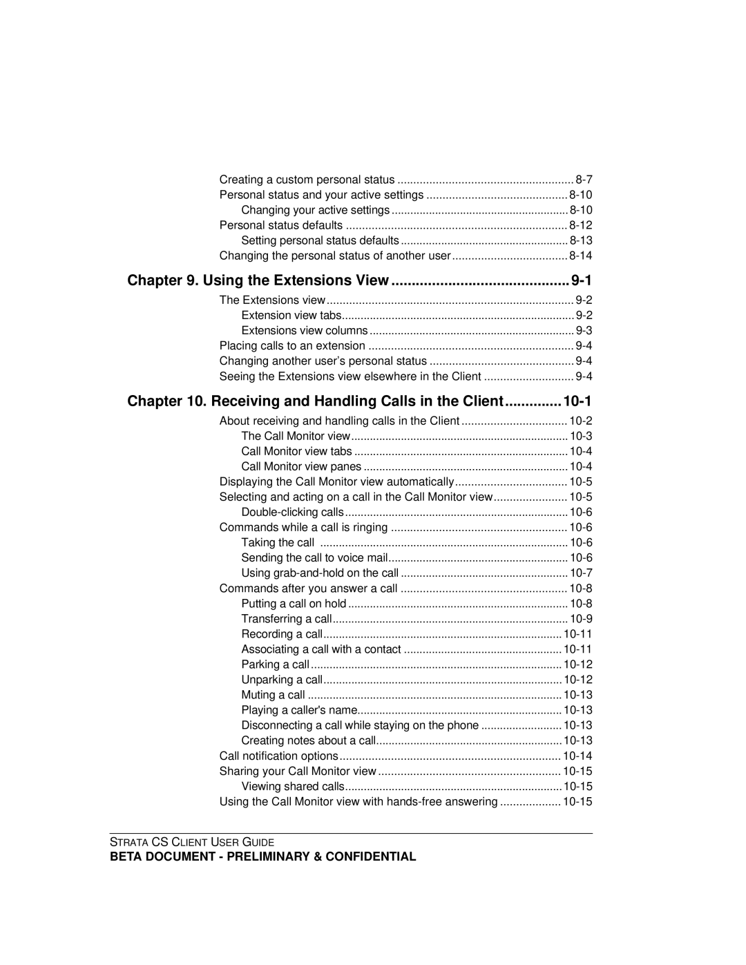 Toshiba Strata CS manual Using the Extensions View 