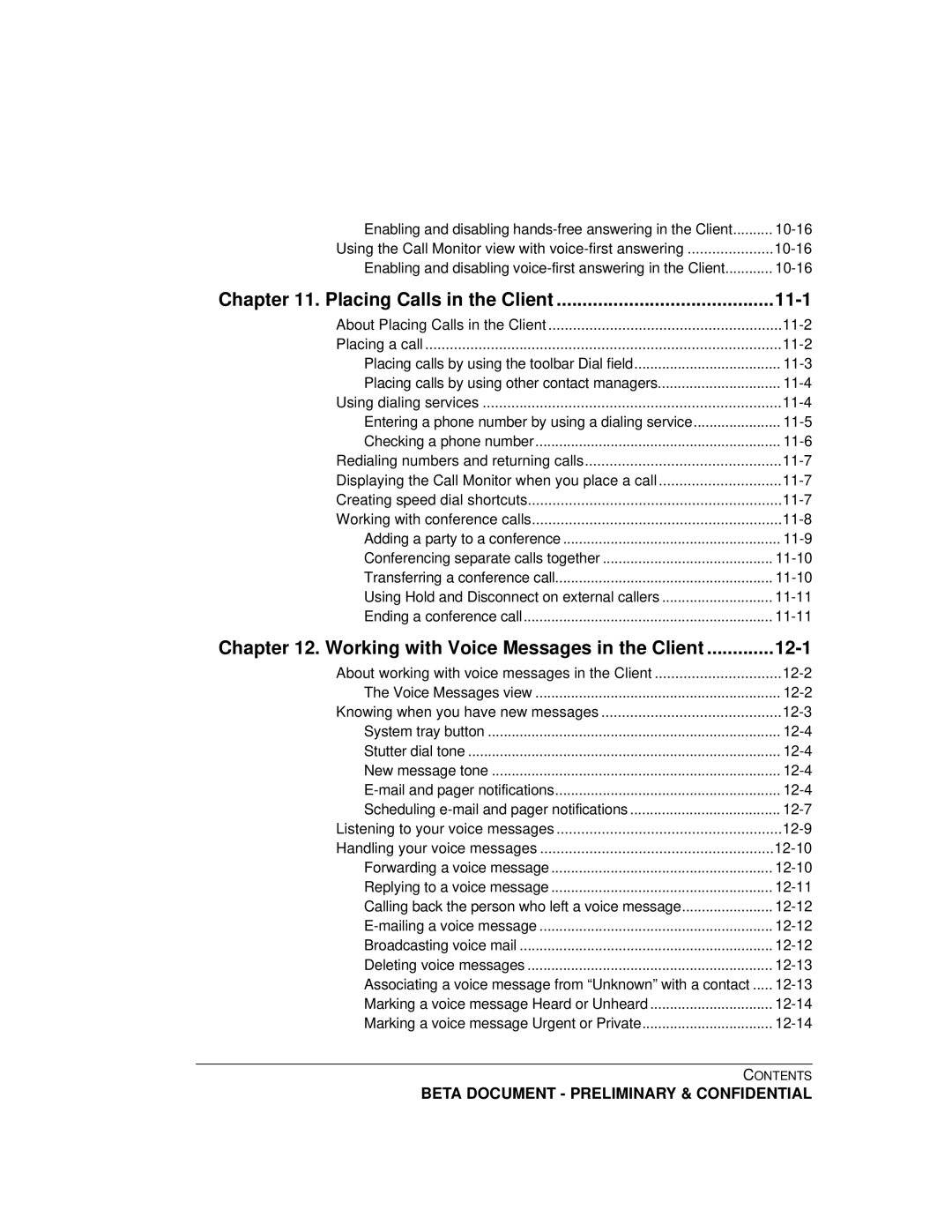 Toshiba Strata CS manual Placing Calls in the Client 11-1 