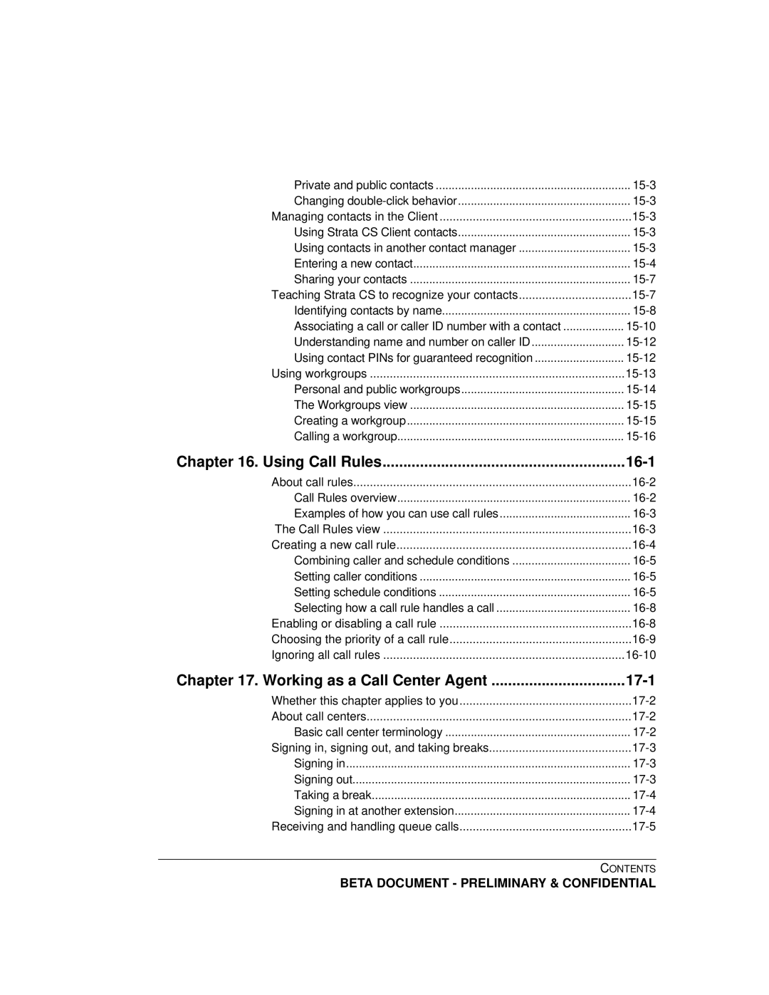 Toshiba Strata CS manual Using Call Rules 16-1 