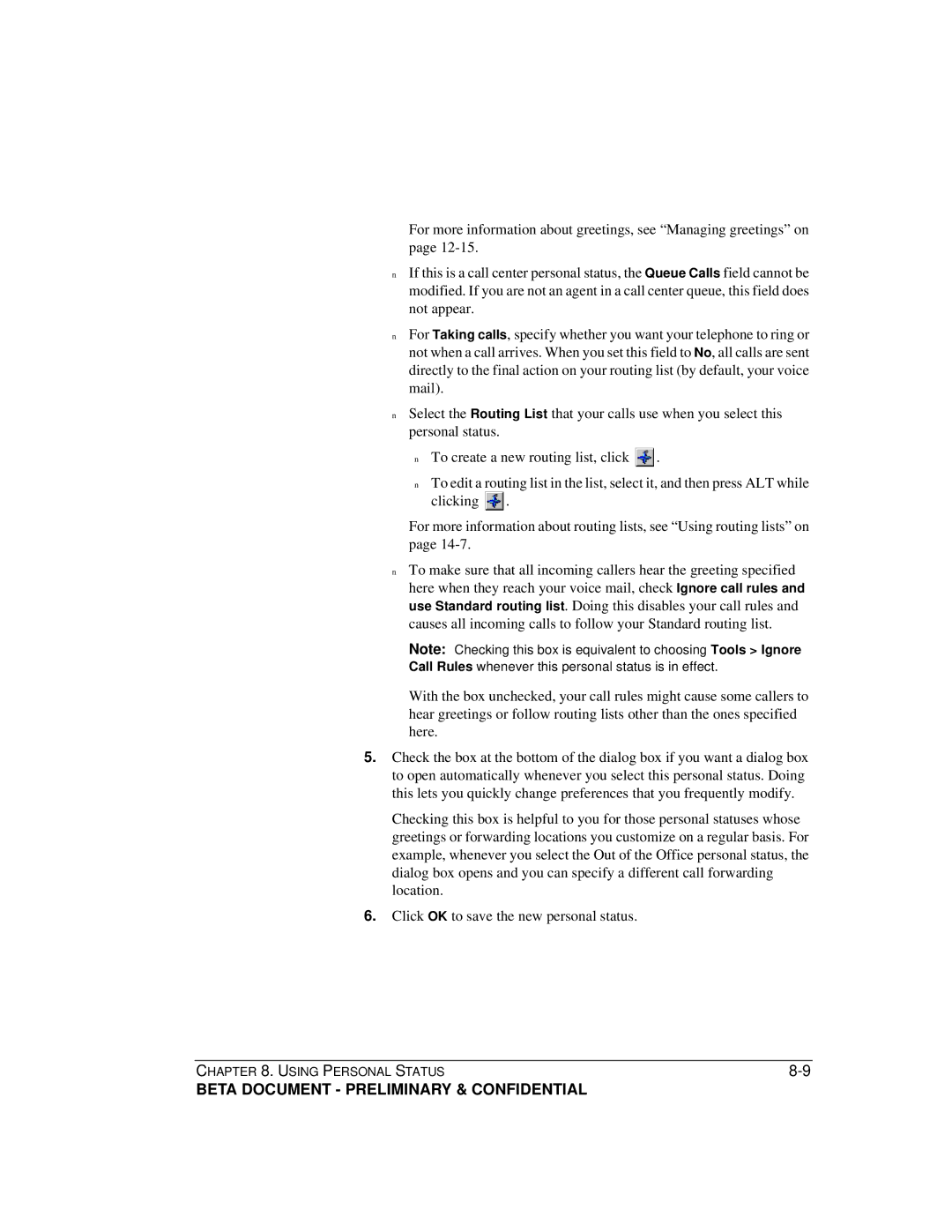 Toshiba Strata CS manual Beta Document Preliminary & Confidential 