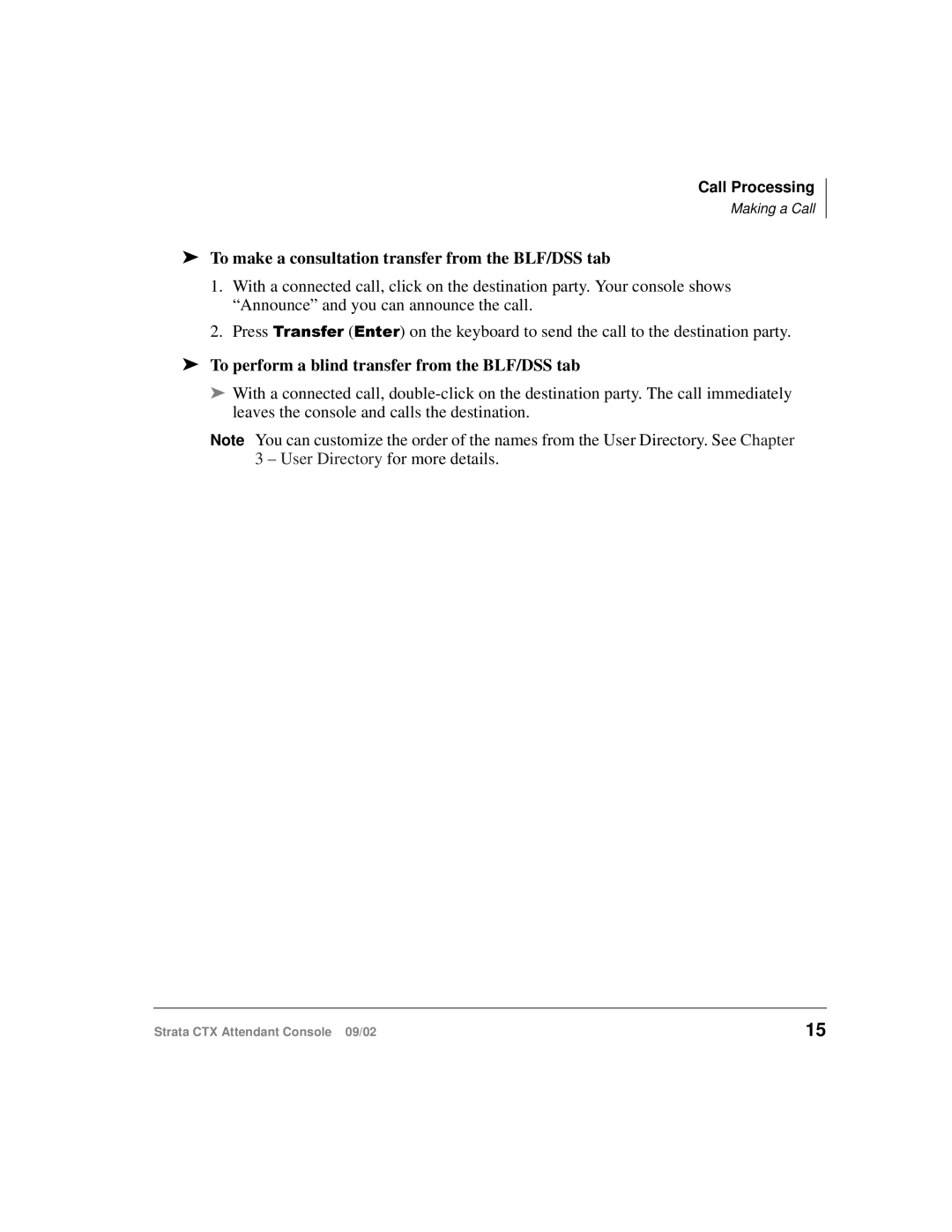 Toshiba Strata CTX To make a consultation transfer from the BLF/DSS tab, To perform a blind transfer from the BLF/DSS tab 