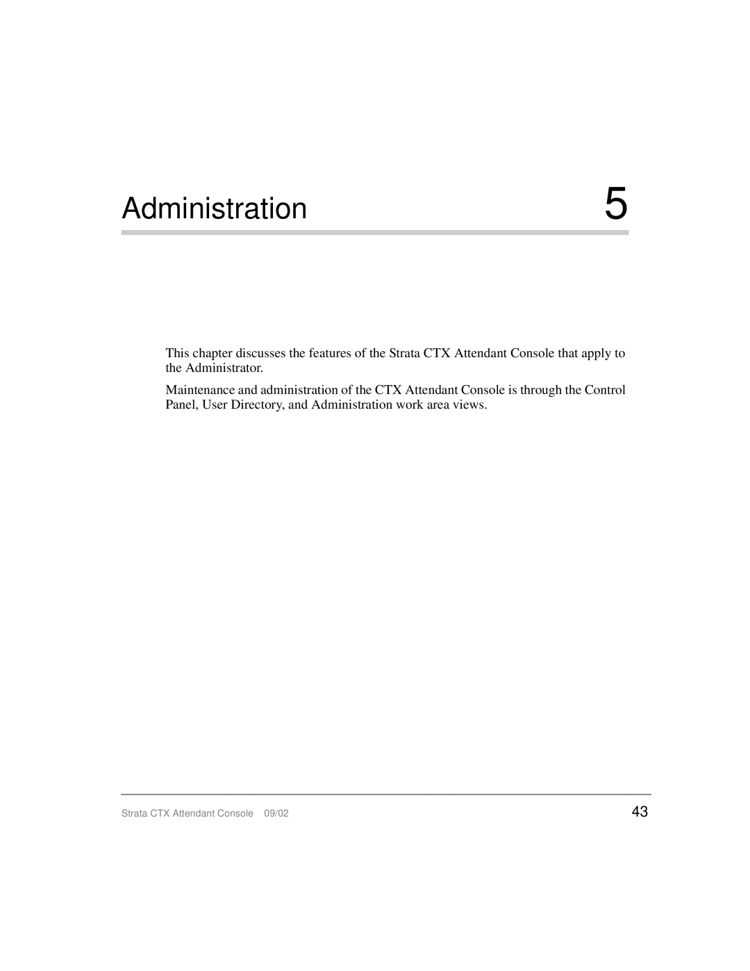 Toshiba Strata CTX manual Administration5 