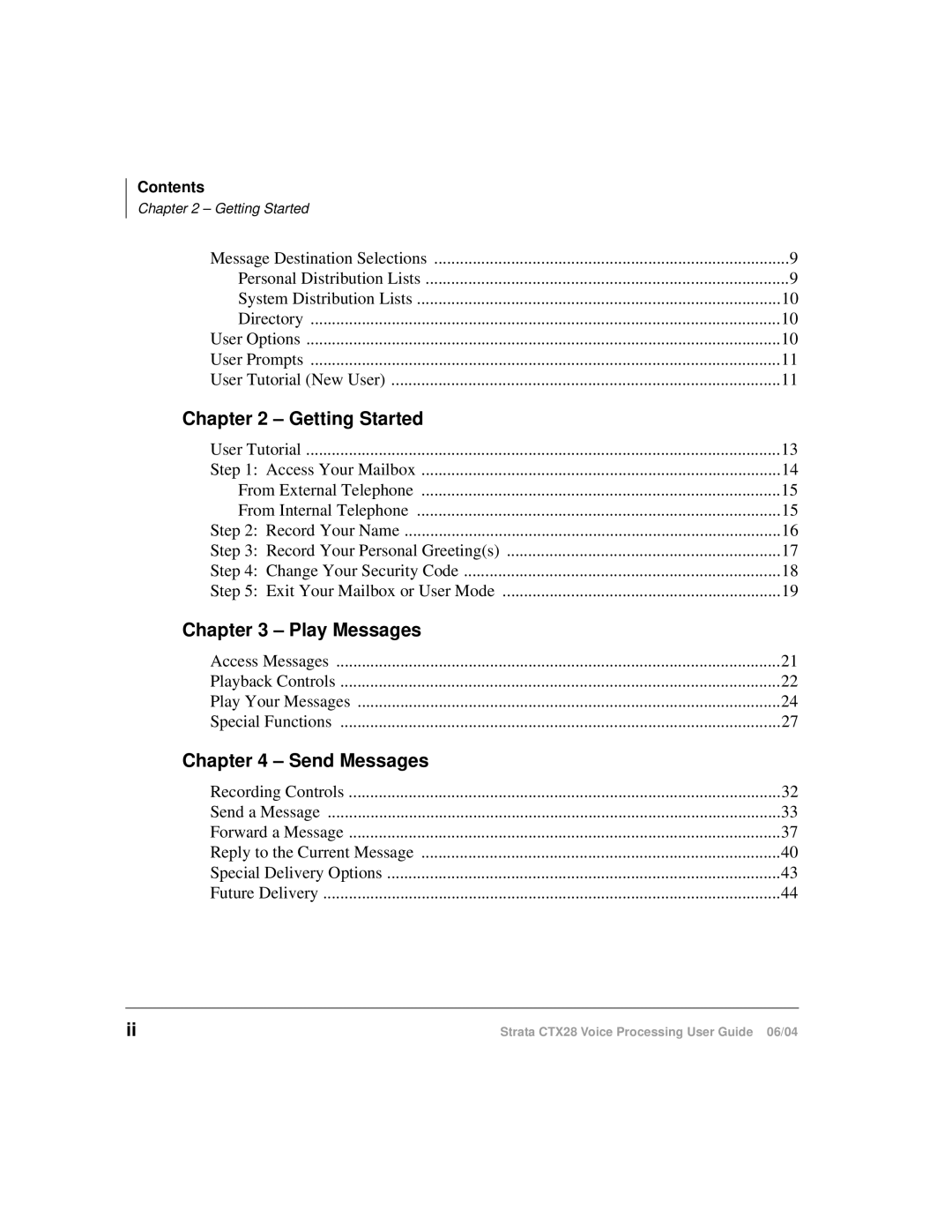 Toshiba Strata CTX28 manual Play Messages 