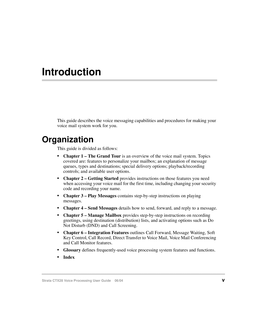 Toshiba Strata CTX28 manual Introduction, Organization 