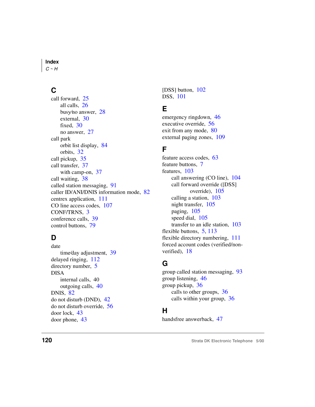 Toshiba Strata DK manual 120, Disa 