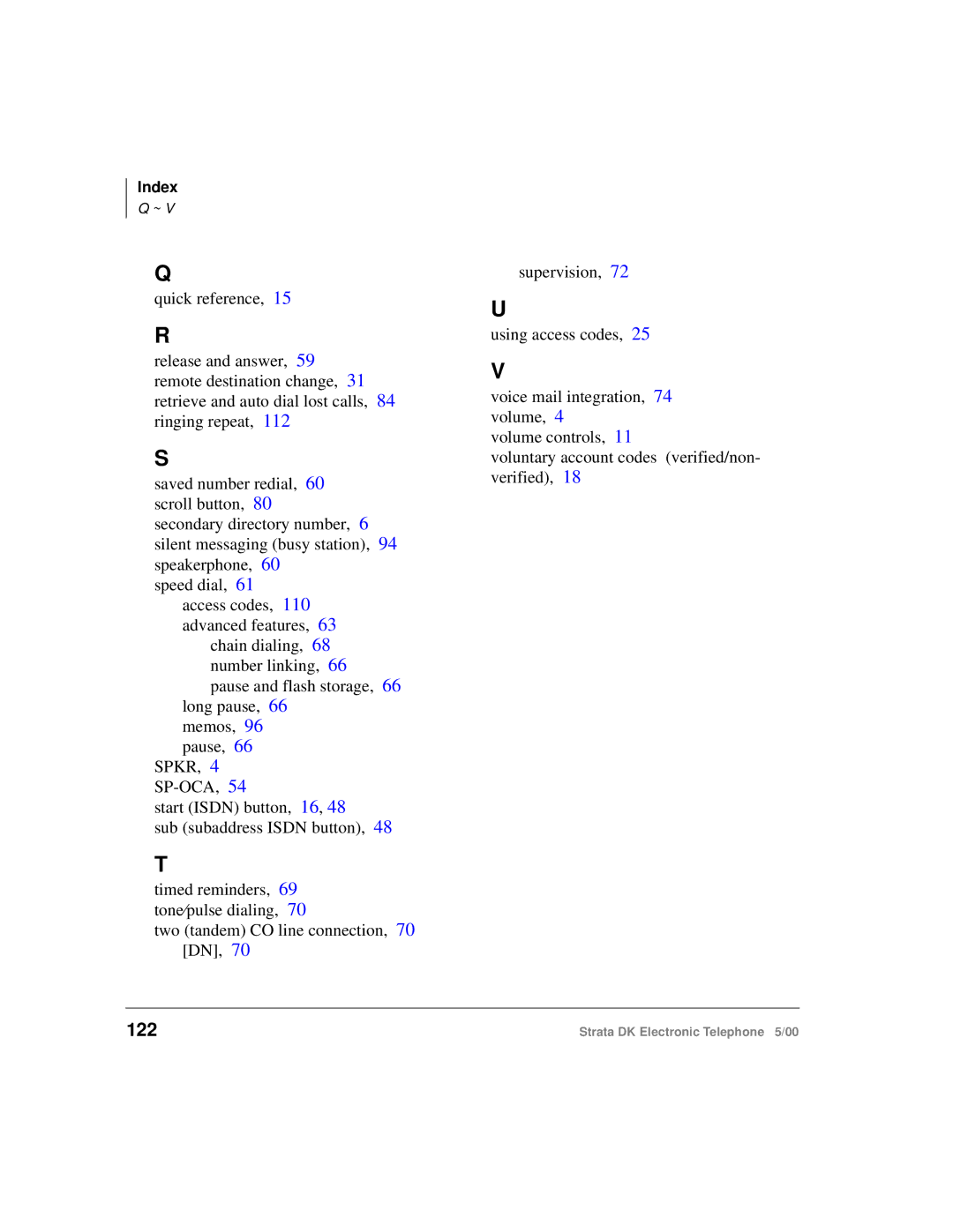 Toshiba Strata DK manual 122 