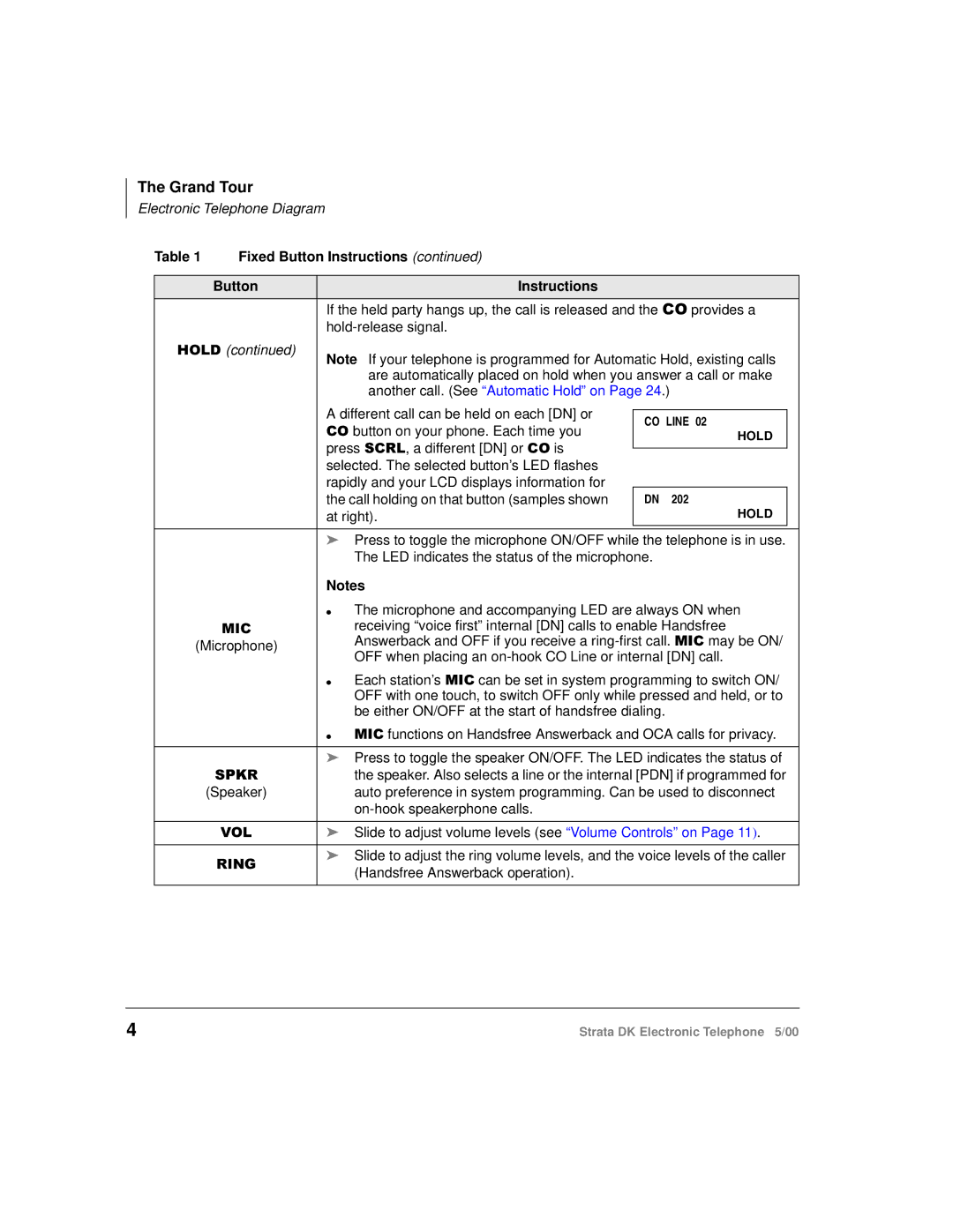 Toshiba Strata DK manual Fixed Button Instructions 