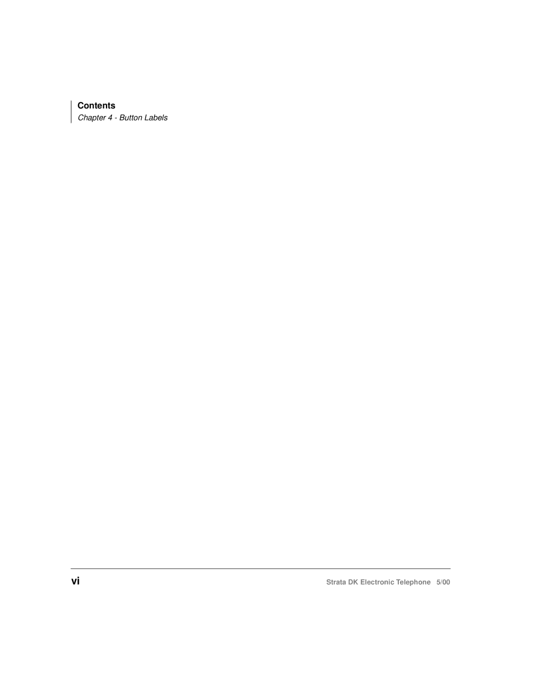 Toshiba Strata DK manual Button Labels 