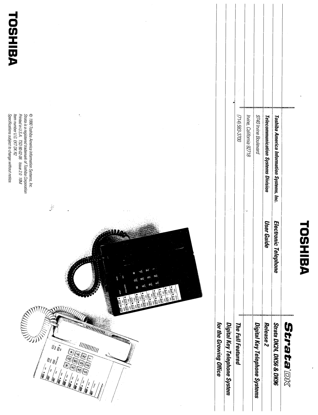 Toshiba Strata Dk24 manual 
