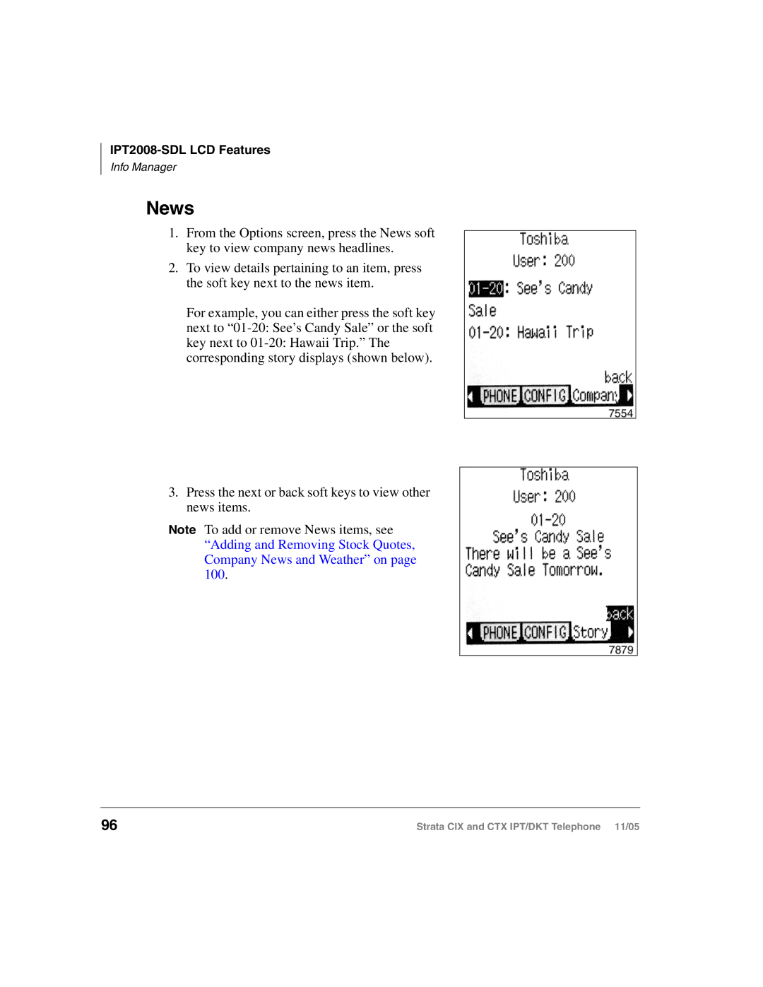 Toshiba Strata DKT, Strata IPT manual News 