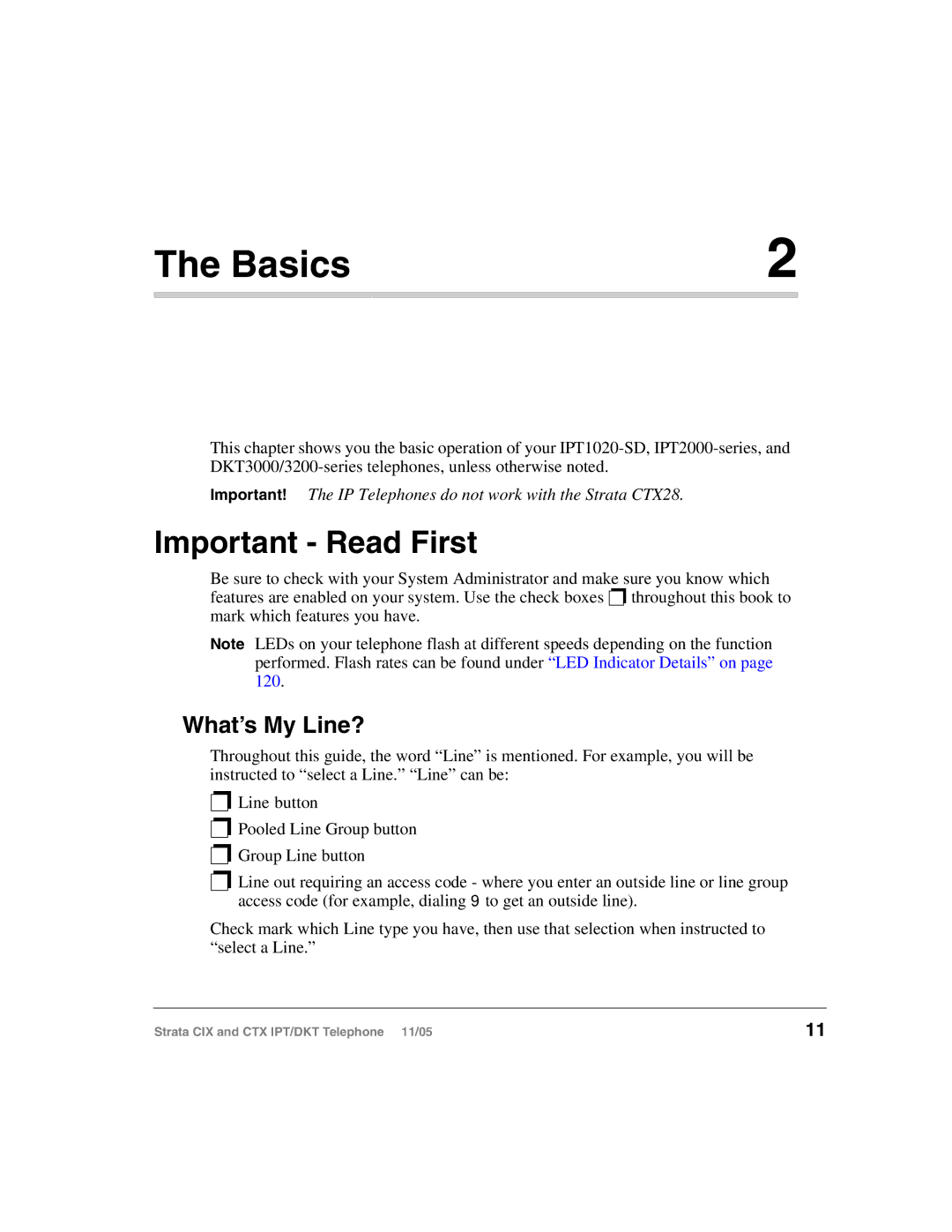 Toshiba Strata IPT, Strata DKT manual Basics, Important Read First, What’s My Line? 