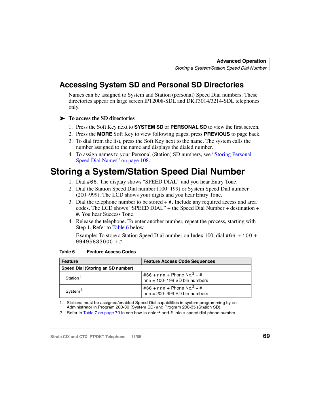 Toshiba Strata IPT, Strata DKT manual Accessing System SD and Personal SD Directories, To access the SD directories 