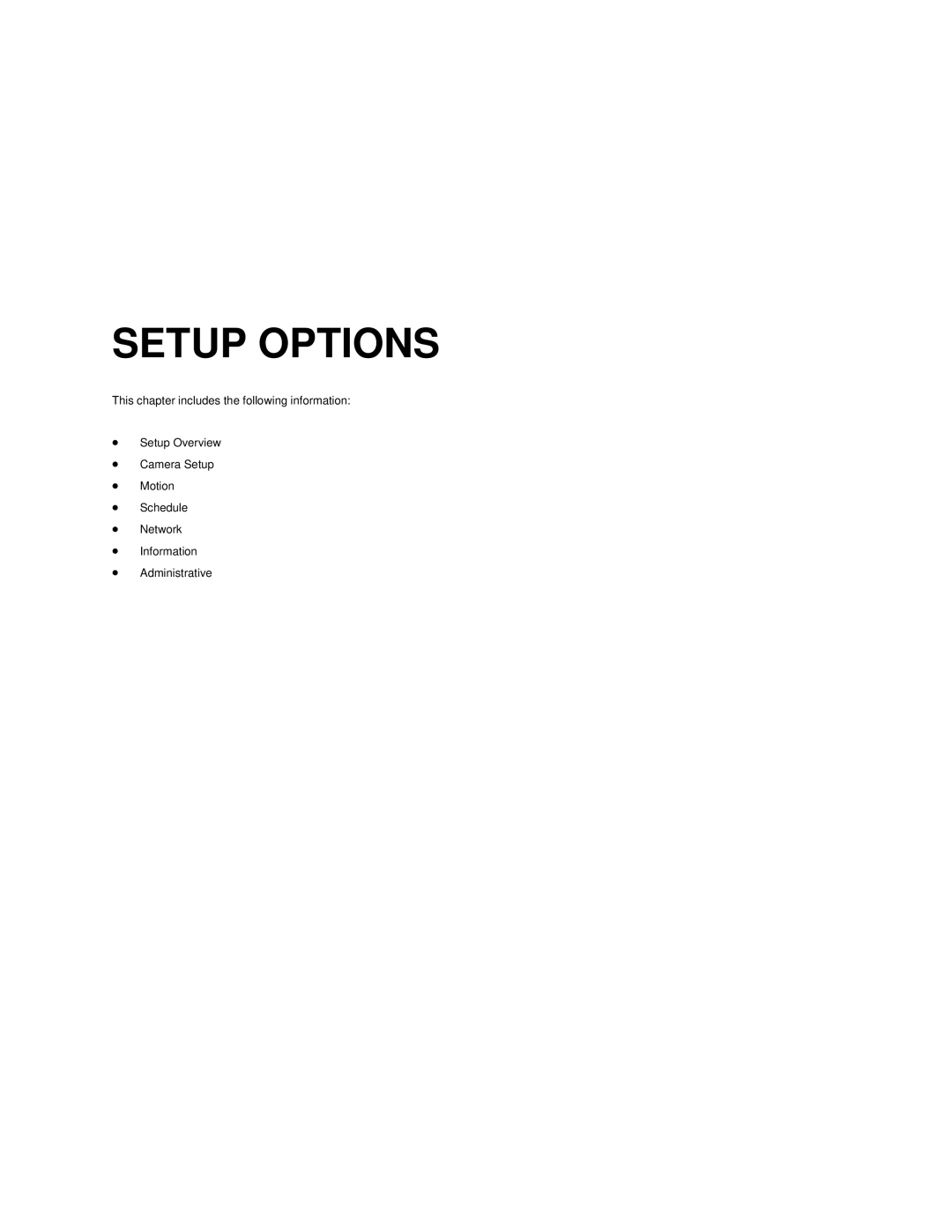 Toshiba SWIP-16, SWIP-32, SWIP-8 user manual Setup Options 