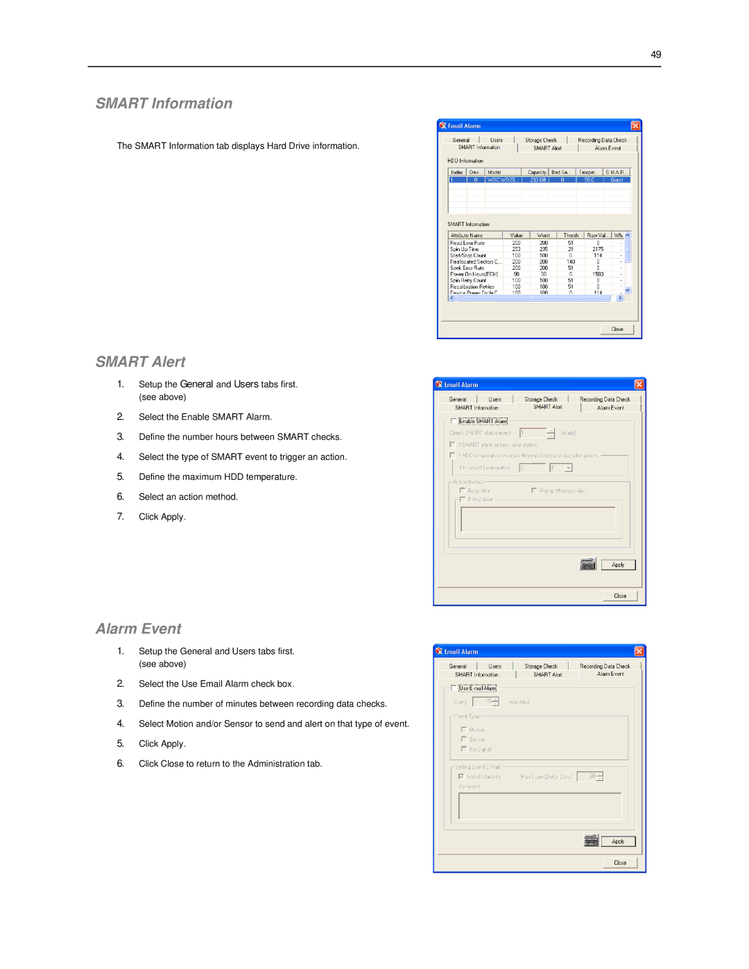 Toshiba SWIP-16, SWIP-32, SWIP-8 user manual Smart Information, Smart Alert, Alarm Event 