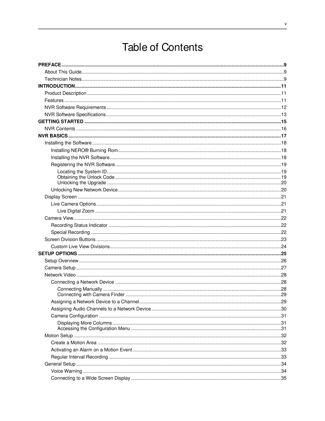 Toshiba SWIP-8, SWIP-32, SWIP-16 user manual Table of Contents 