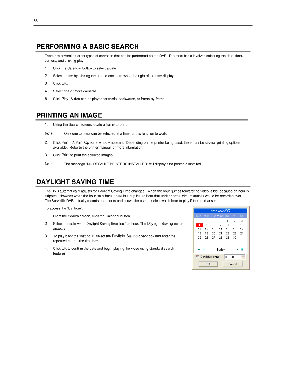 Toshiba SWIP-8, SWIP-32, SWIP-16 user manual Performing a Basic Search, Printing AN Image, Daylight Saving Time 