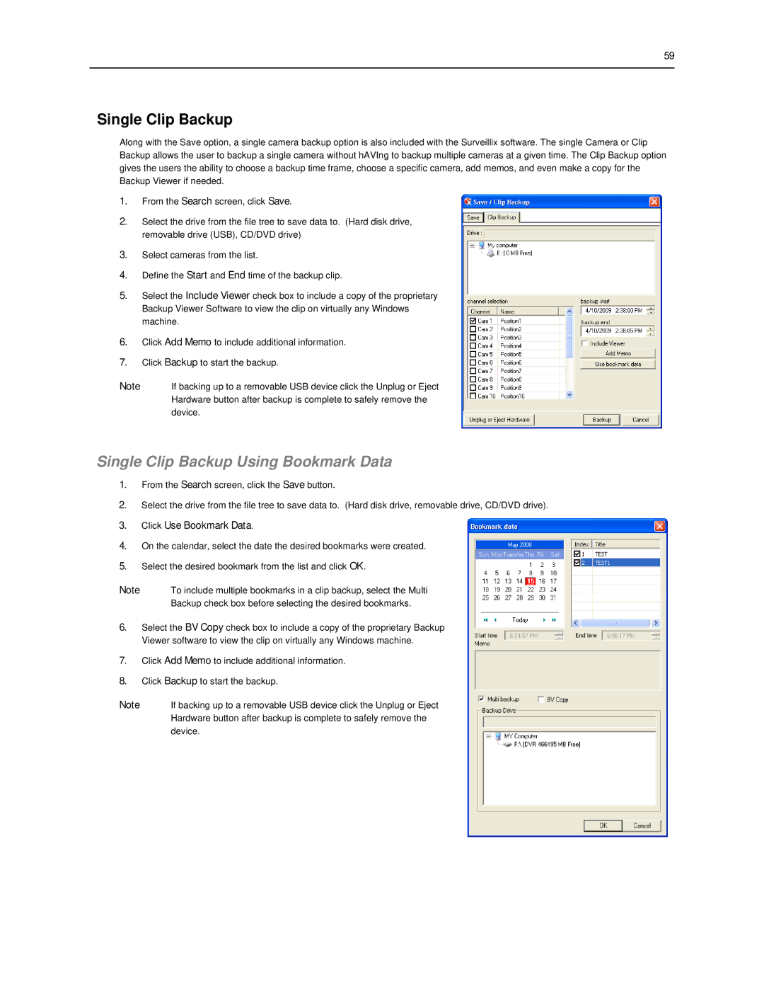 Toshiba SWIP-8, SWIP-32, SWIP-16 user manual Single Clip Backup Using Bookmark Data, Click Use Bookmark Data 