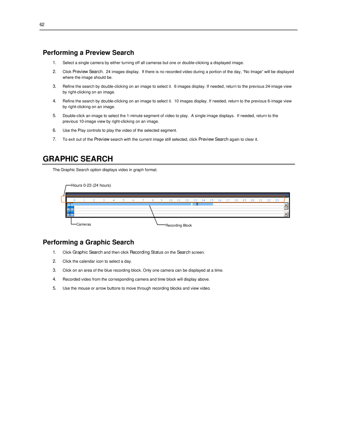 Toshiba SWIP-8, SWIP-32, SWIP-16 user manual Performing a Preview Search, Performing a Graphic Search 