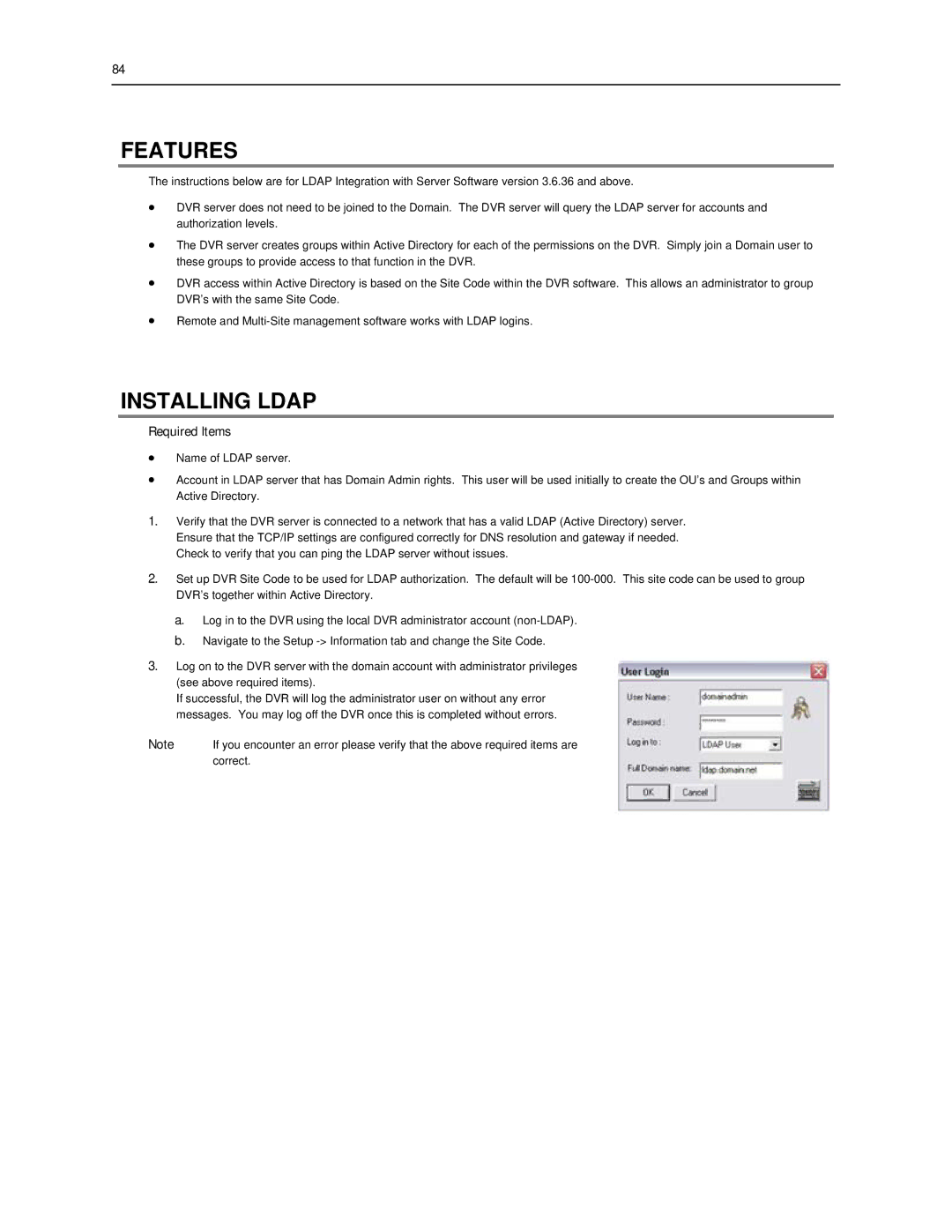 Toshiba SWIP-32, SWIP-16, SWIP-8 user manual Installing Ldap, Required Items 