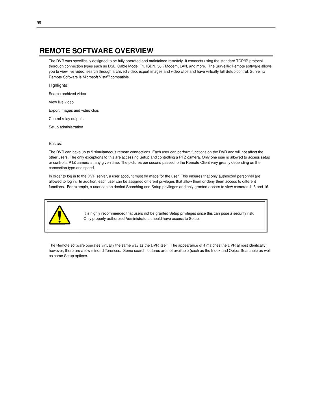 Toshiba SWIP-32, SWIP-16, SWIP-8 user manual Remote Software Overview, Highlights 