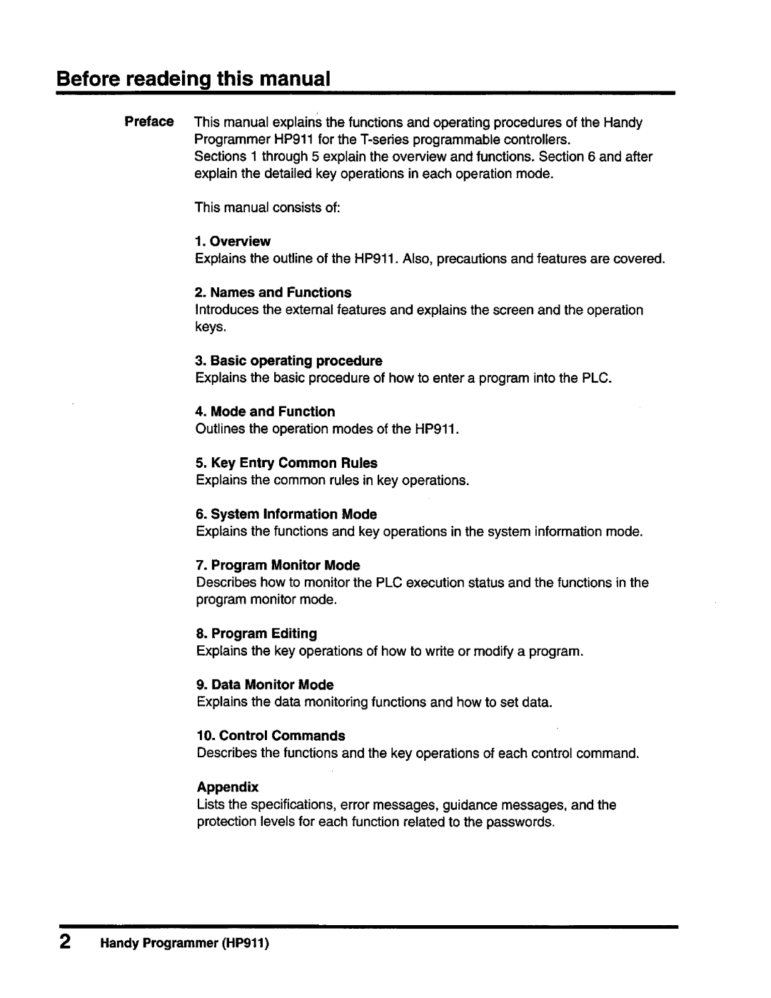 Toshiba T-Series operation manual 