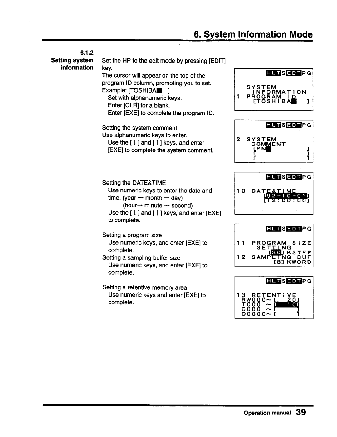 Toshiba T-Series operation manual 