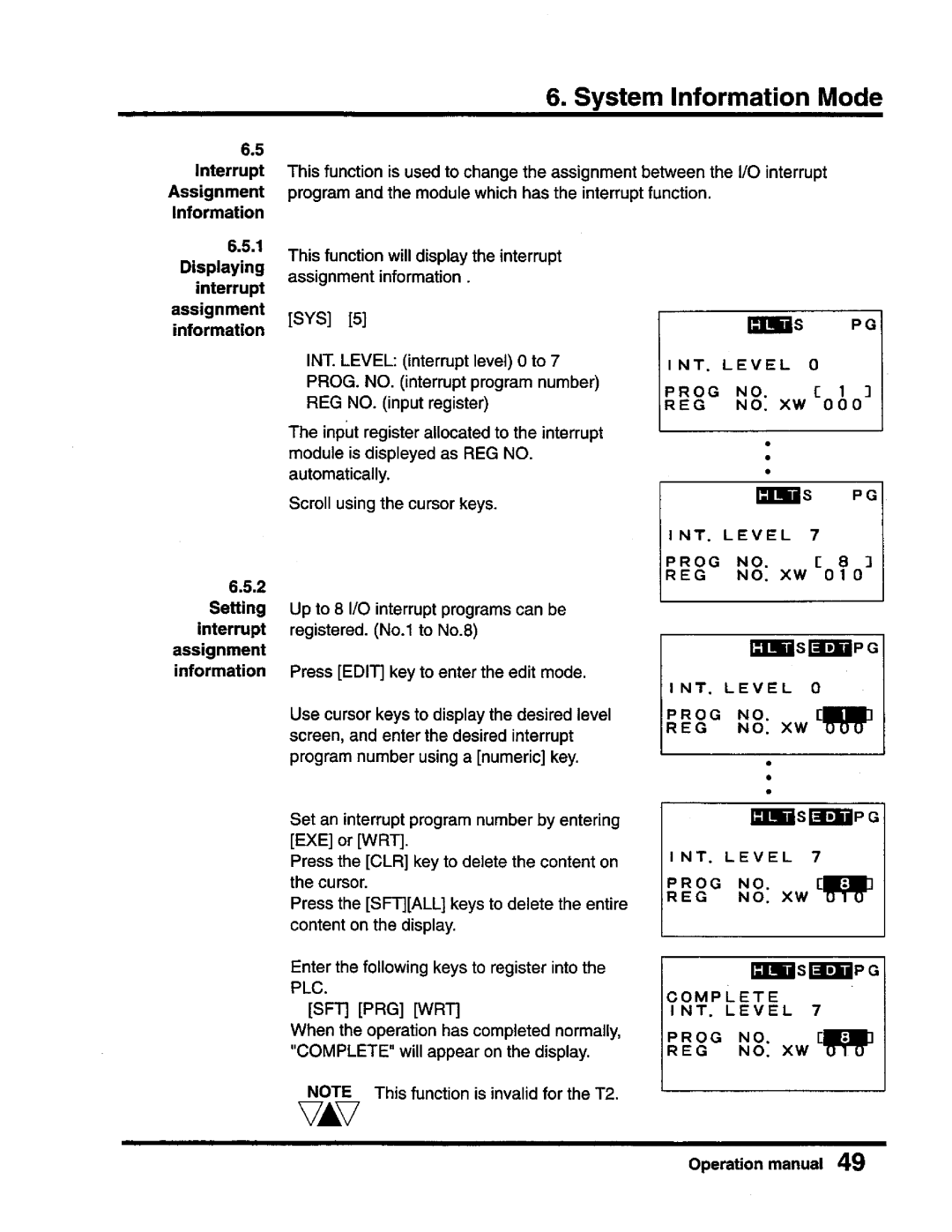 Toshiba T-Series operation manual 