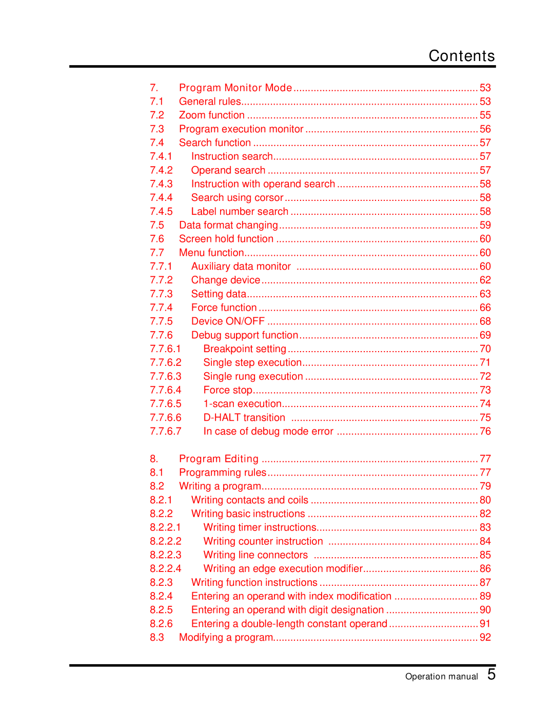 Toshiba T-Series operation manual Contents 