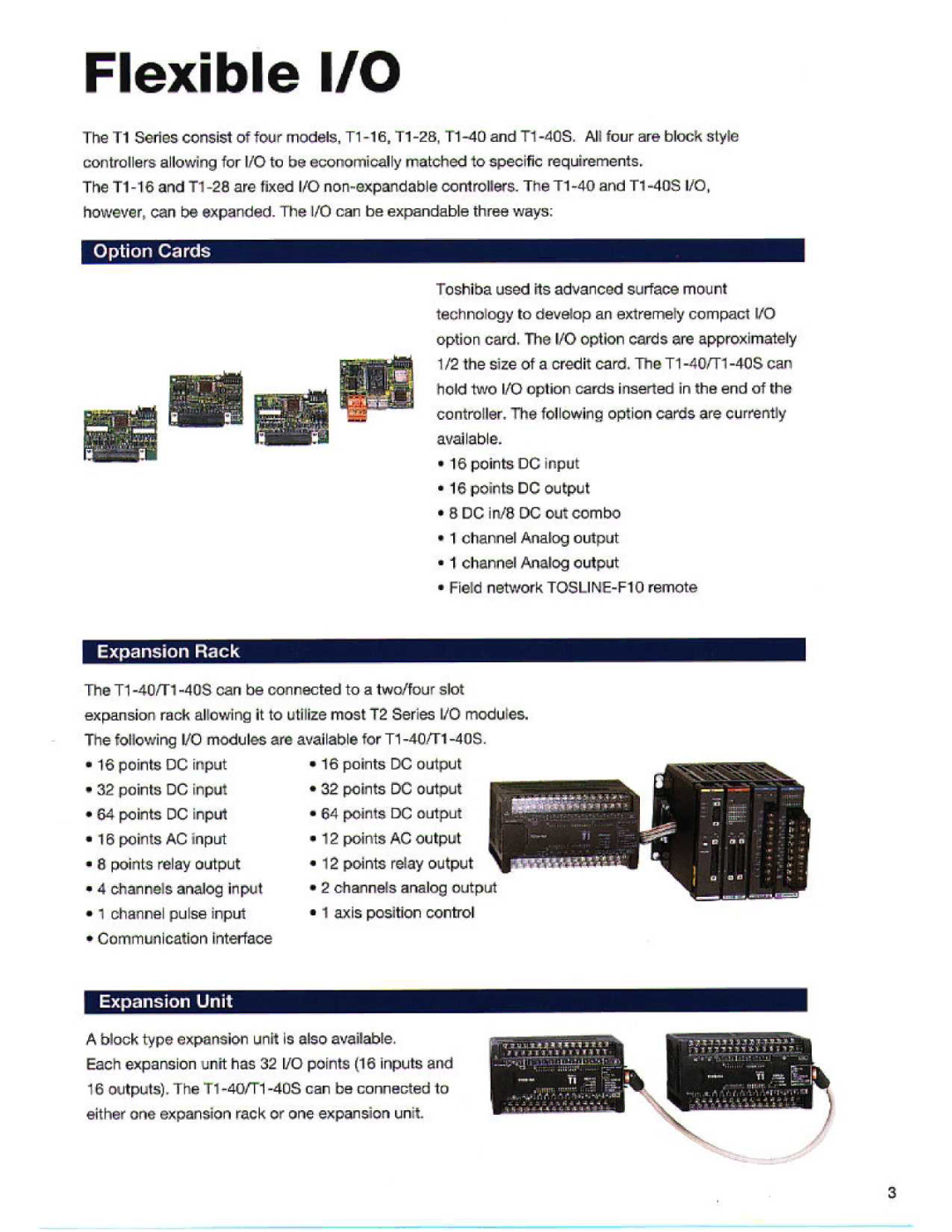 Toshiba T1S manual Expansion Unit 