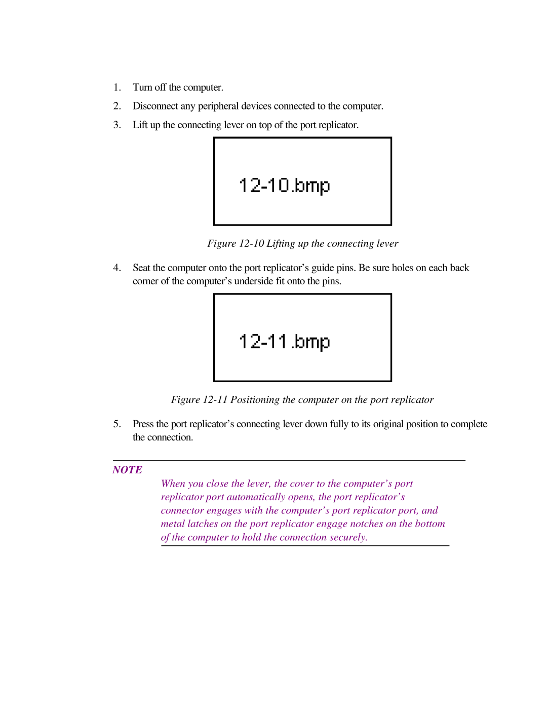 Toshiba T2150CD user manual Lifting up the connecting lever 