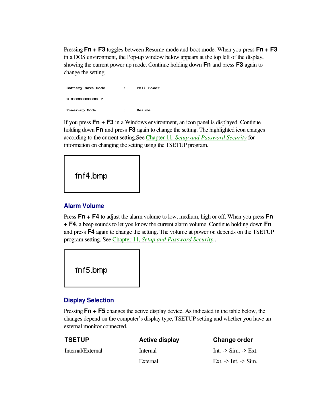 Toshiba T2150CD user manual Alarm Volume, Display Selection 