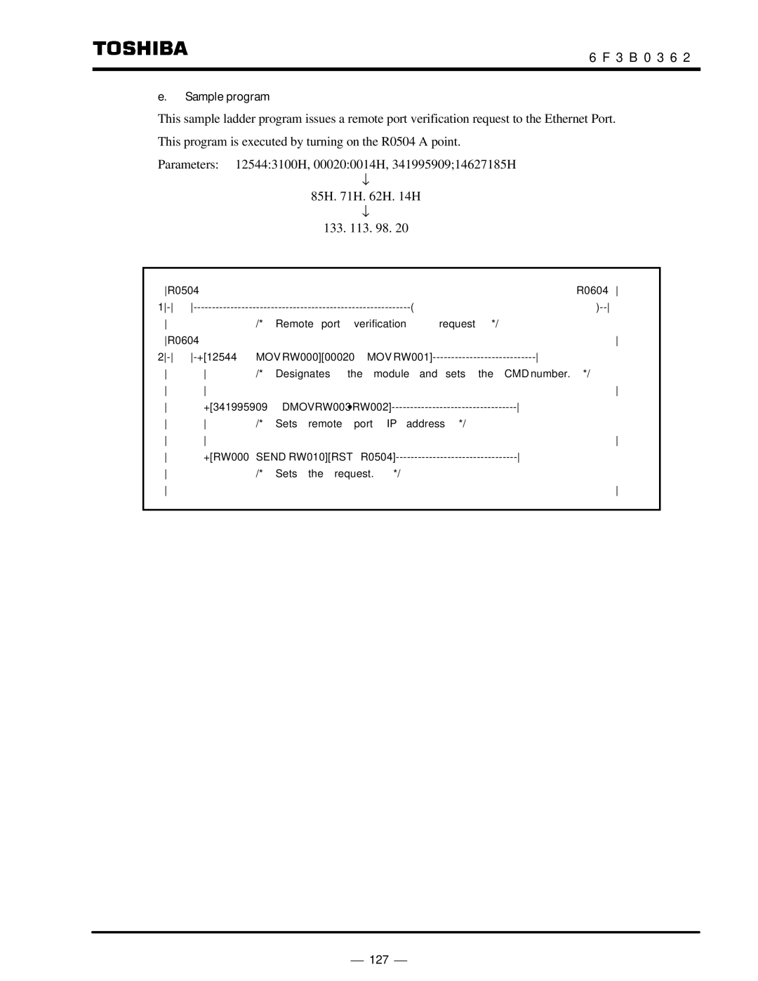 Toshiba T2N instruction manual ⎯ 127 ⎯ 