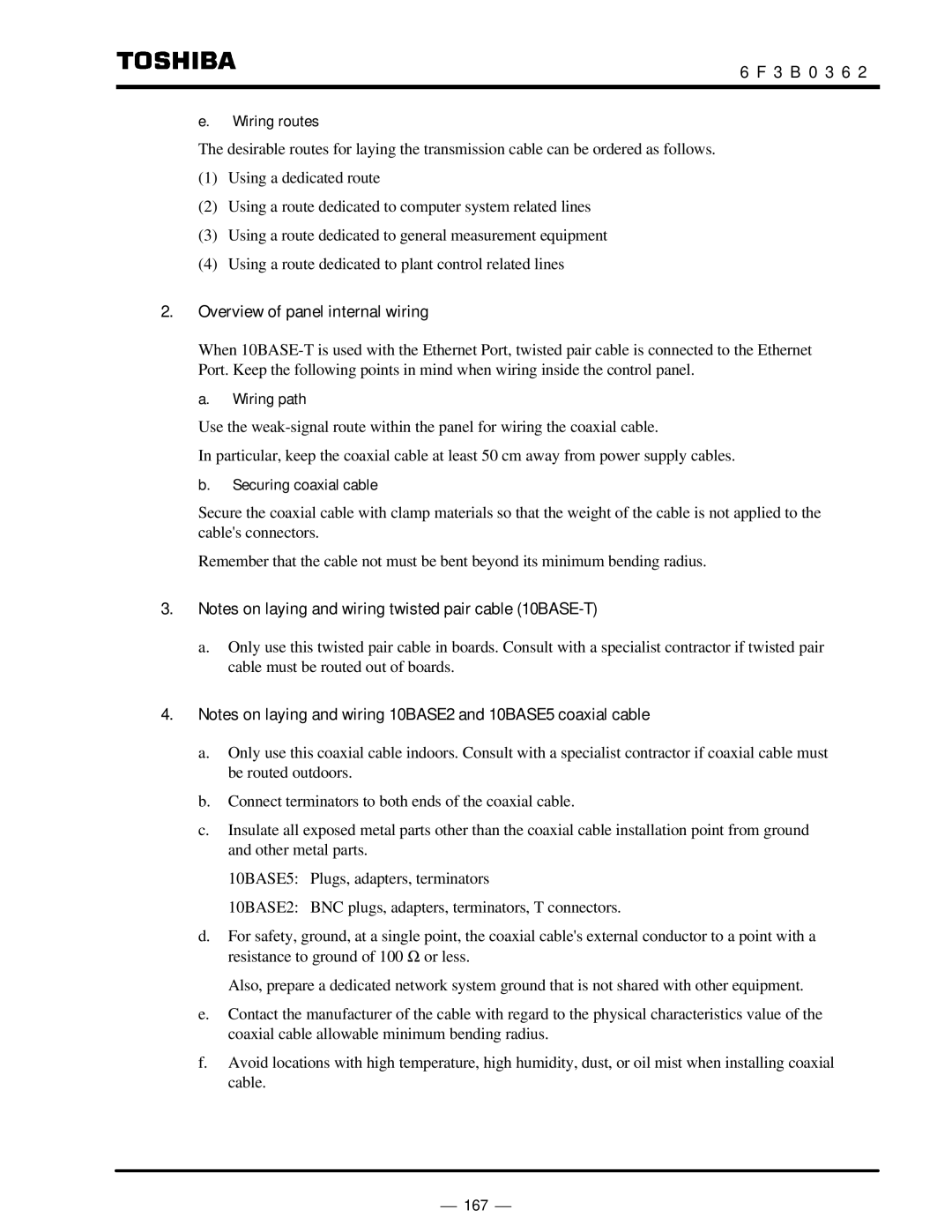 Toshiba T2N instruction manual Overview of panel internal wiring, Wiring routes, Wiring path, Securing coaxial cable 