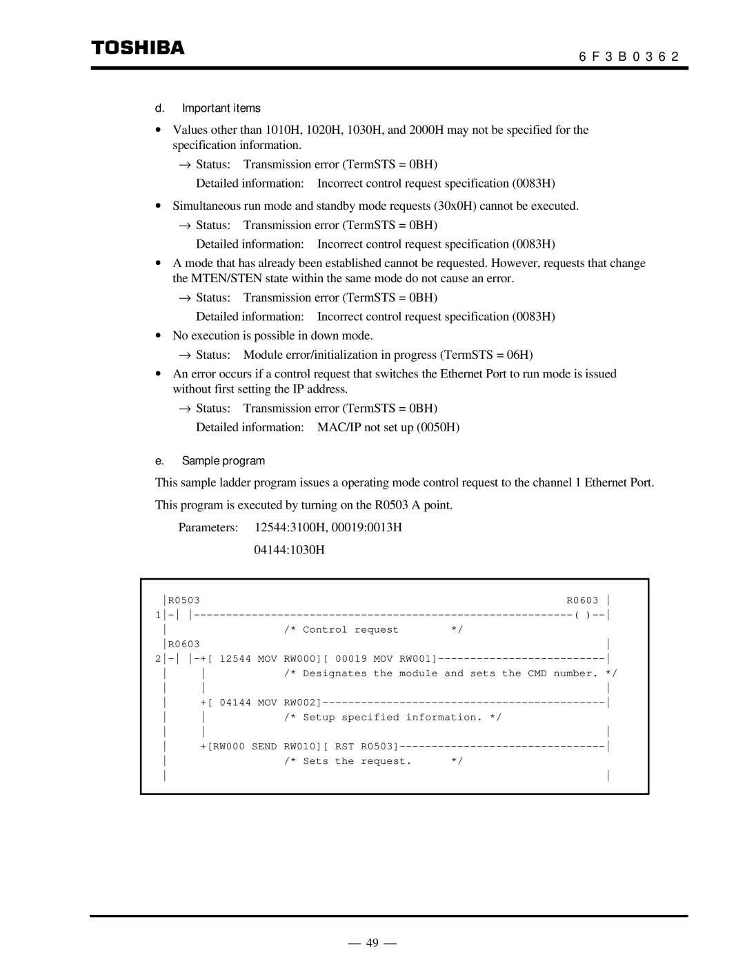 Toshiba T2N instruction manual ⎯ 49 ⎯ 