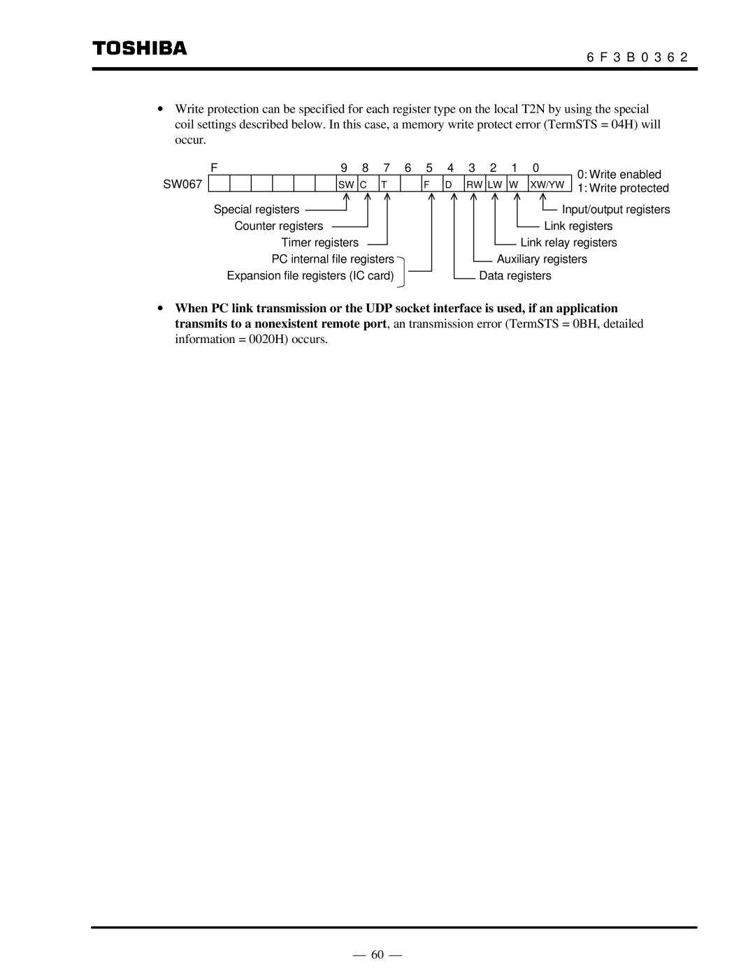 Toshiba T2N instruction manual Xw/Yw 