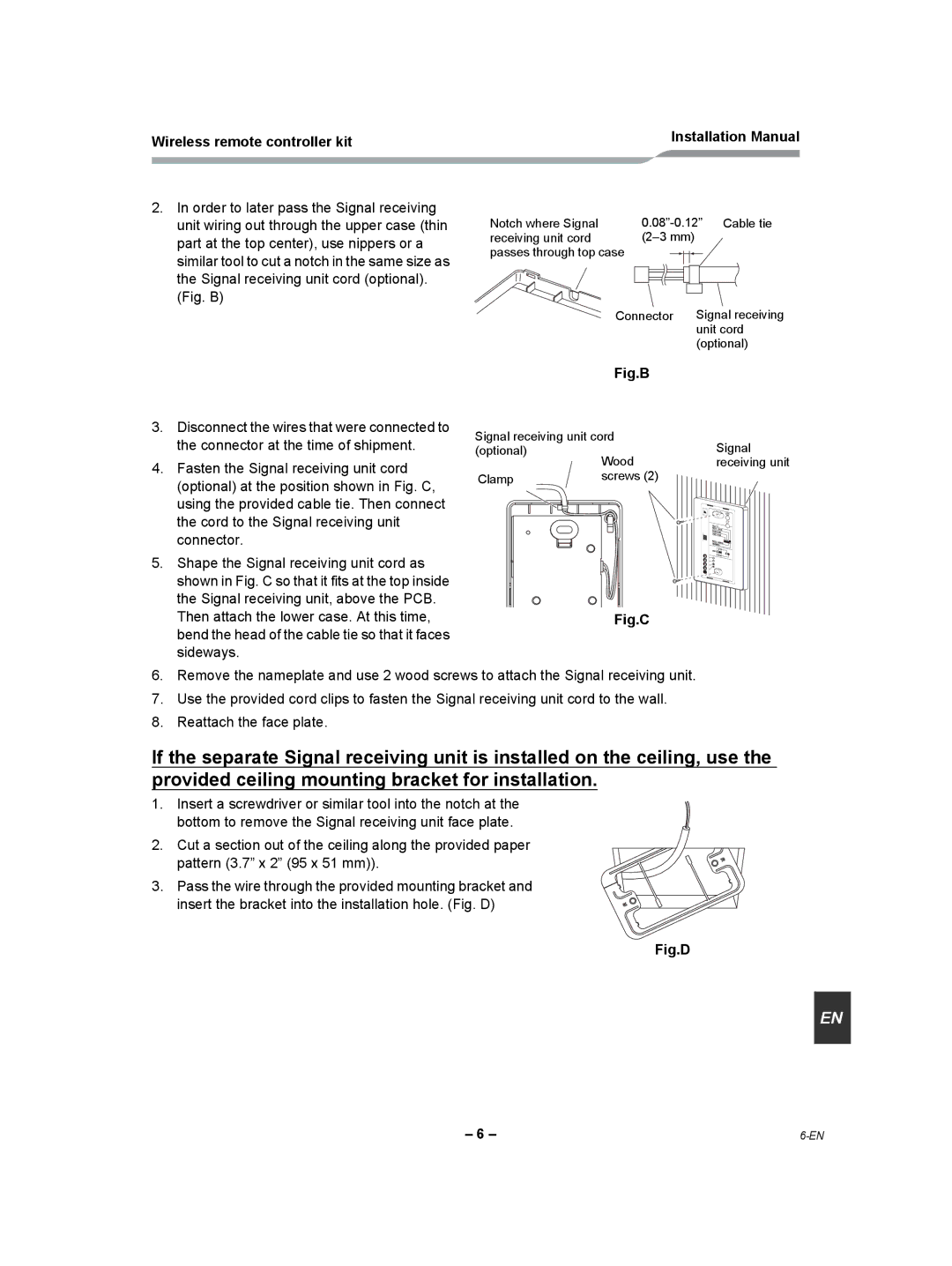 Toshiba TCB-AX21UL installation manual Fig.B 