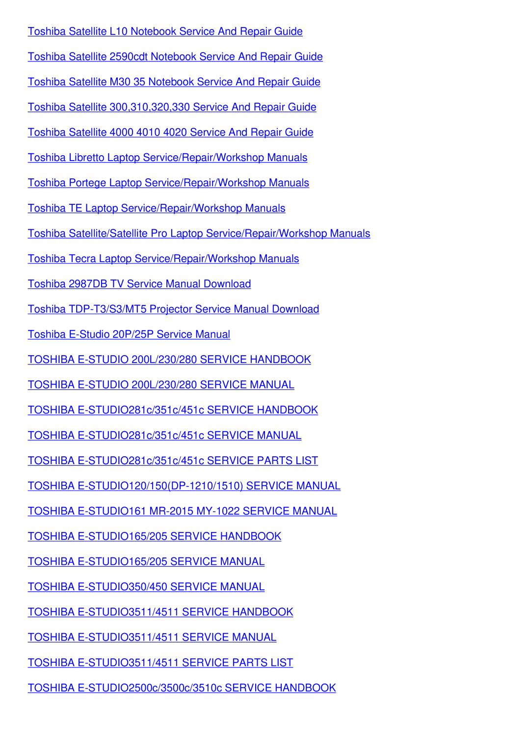 Toshiba TDP-EX20 service manual 