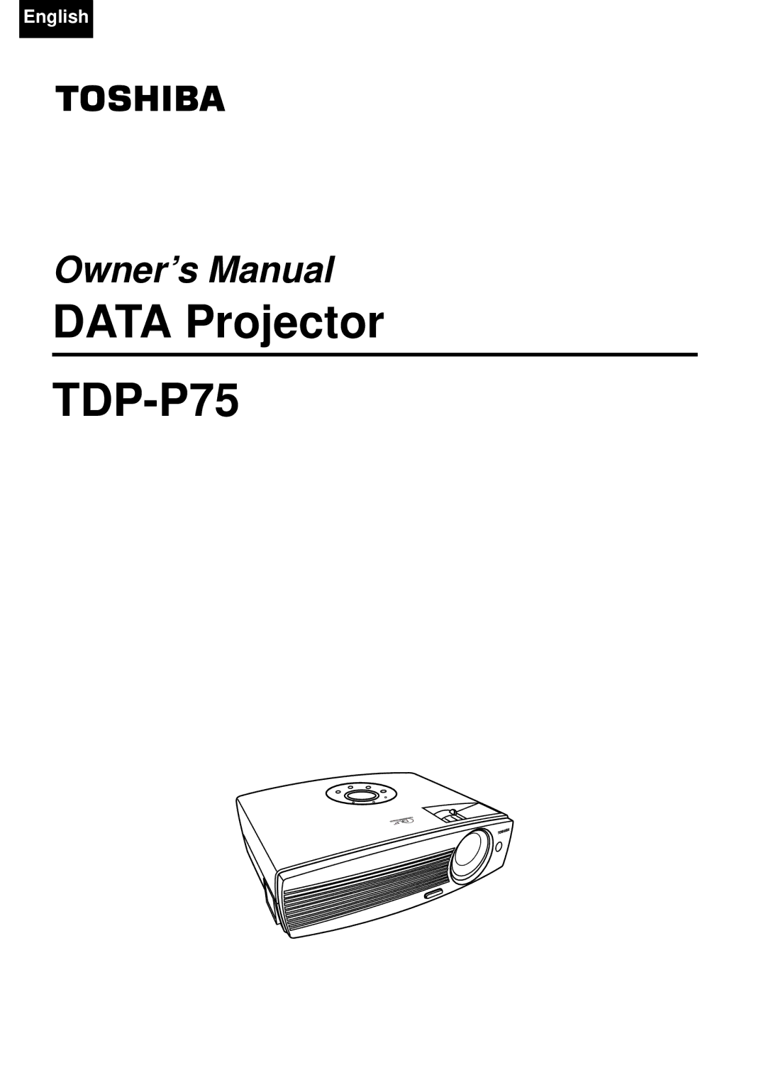 Toshiba TDP-P75 owner manual 