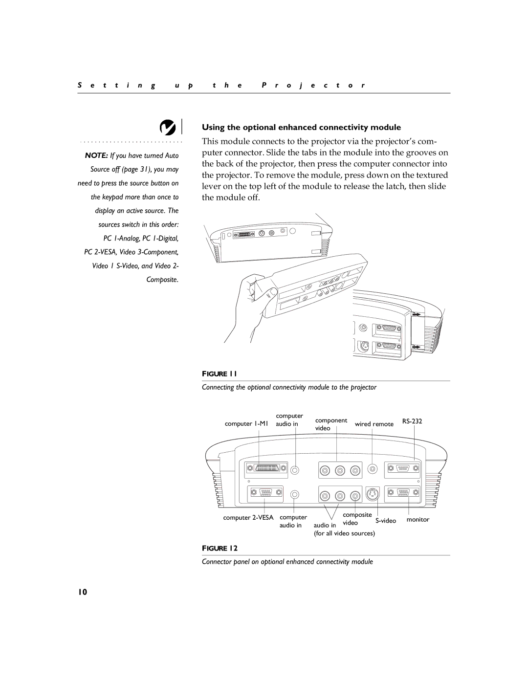 Toshiba TDP-S3 manual Using the optional enhanced connectivity module 