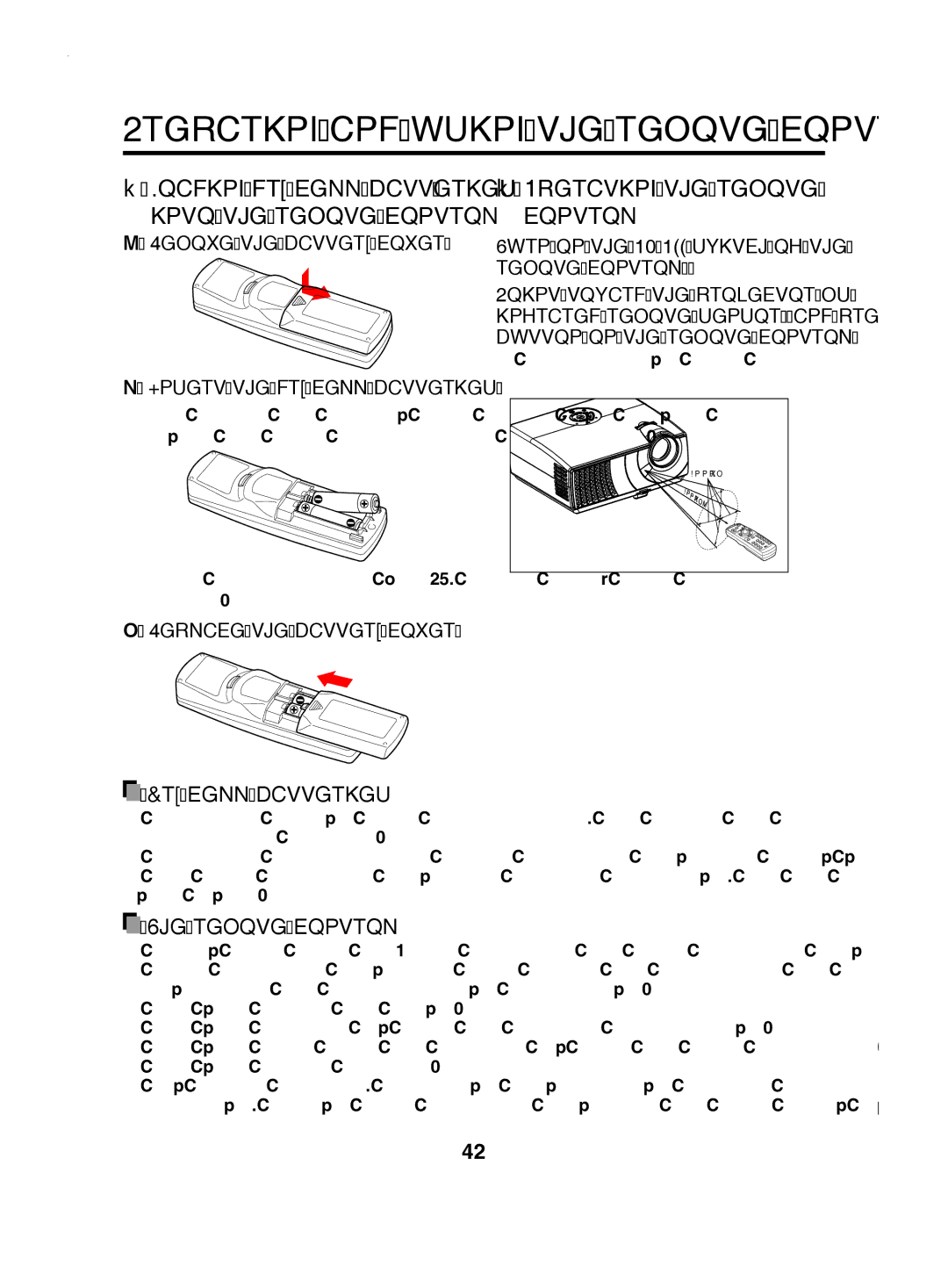 Toshiba TDP-T9 owner manual Preparing and using the remote control, Loading dry-cell batteries Into the remote control 