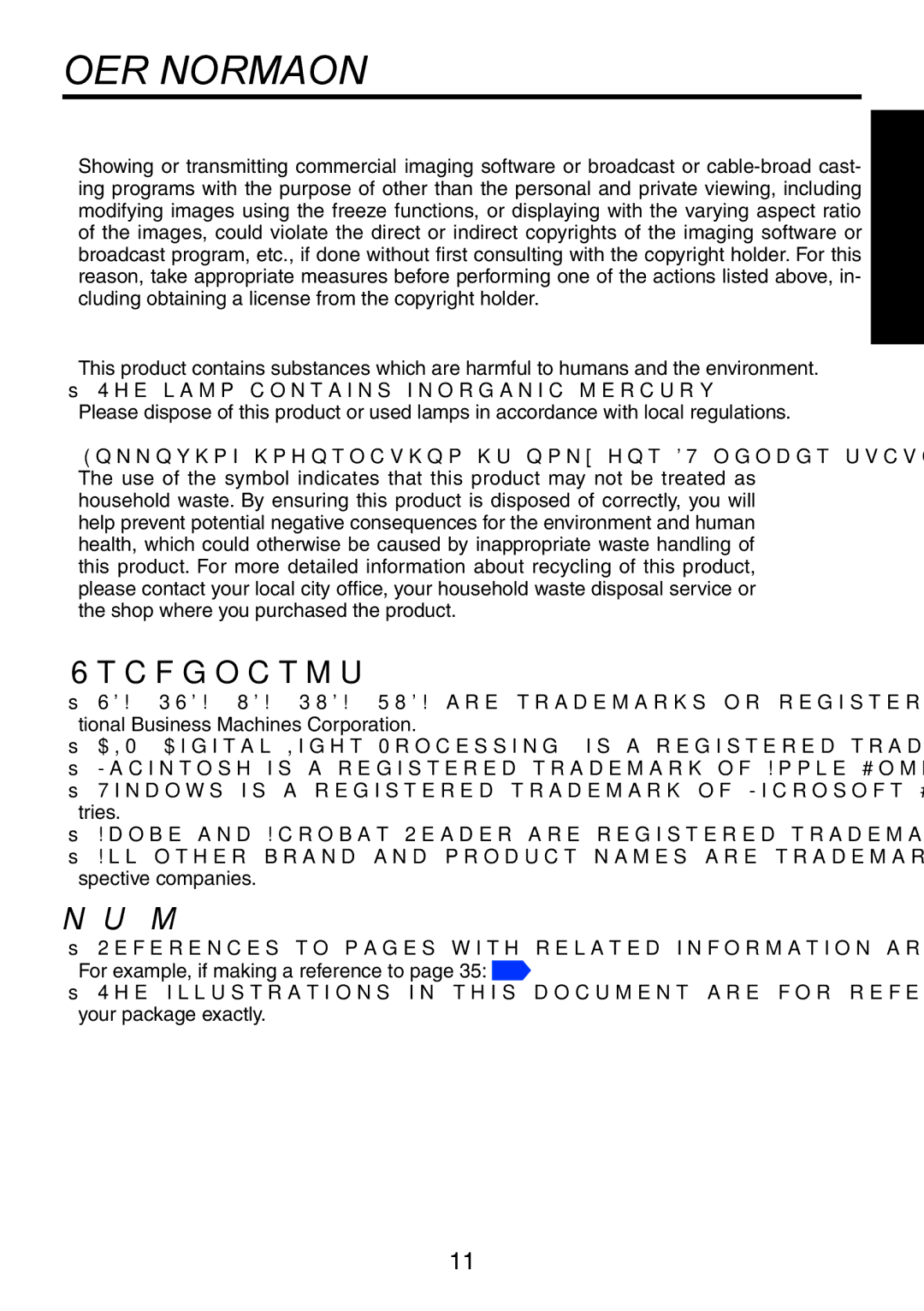 Toshiba TDP-XP1 manual Other Information, Copyrights, Disposal, Trademarks, Notational Conventions Used in This Manual 