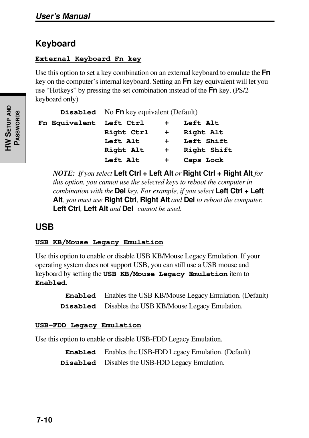 Toshiba TE2000 manual Usb 