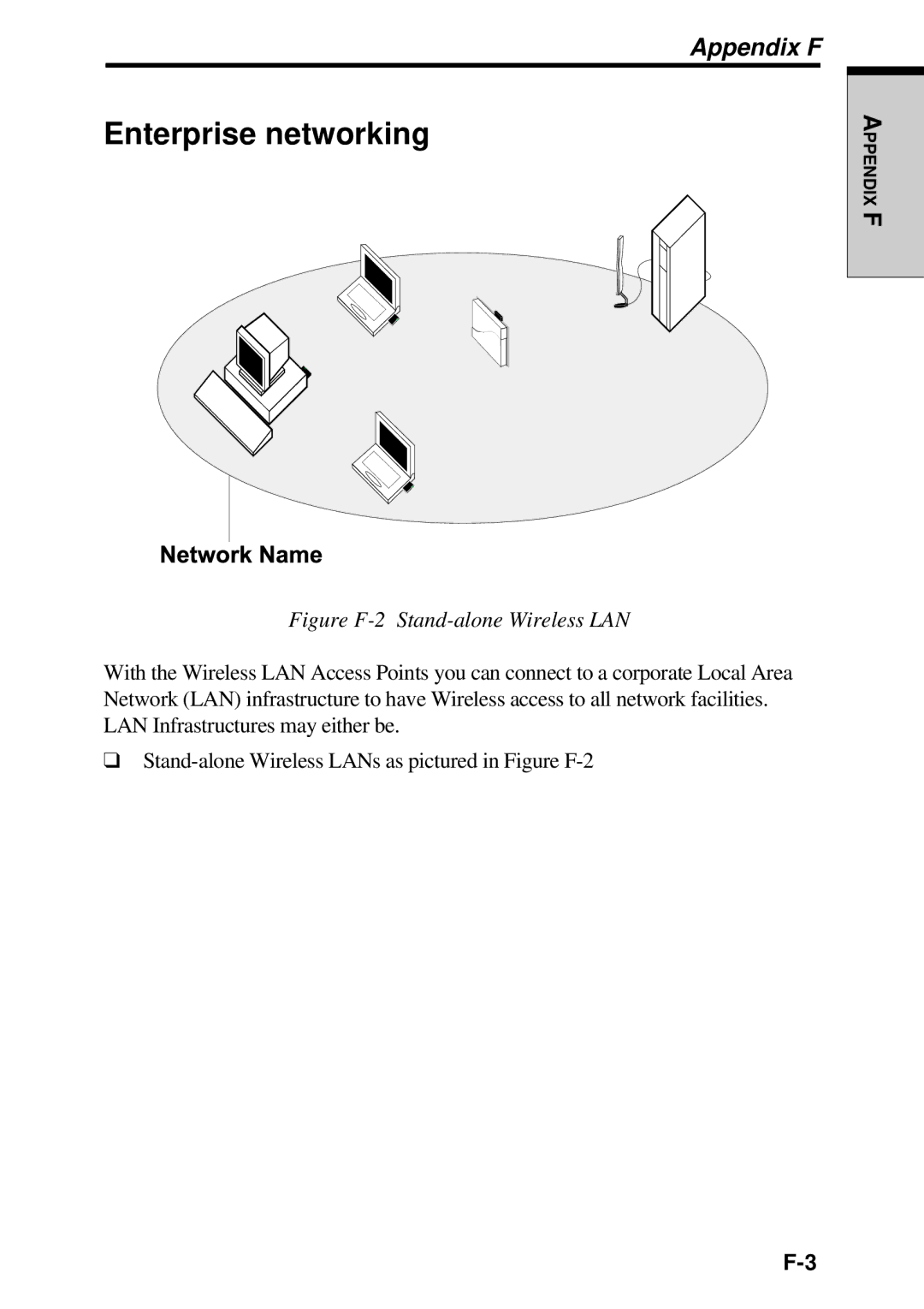 Toshiba TE2000 manual Enterprise networking, Appendix F 