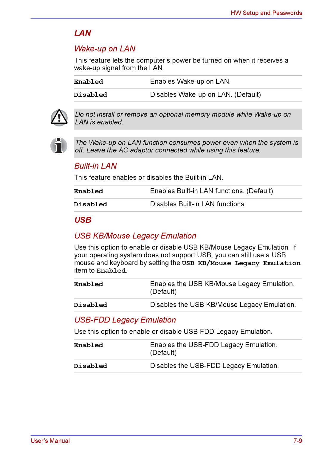 Toshiba TECRA A2 manual Lan 