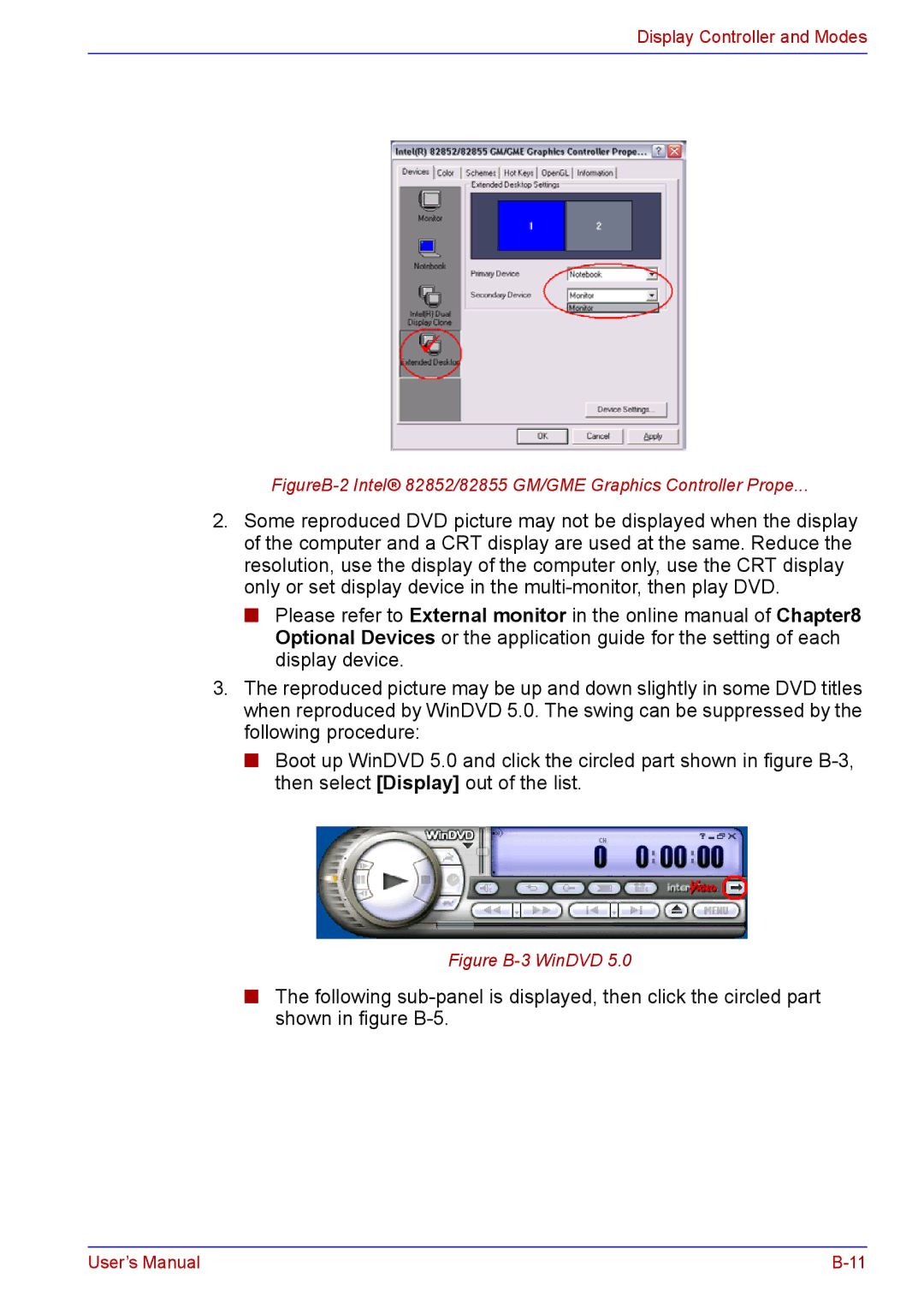 Toshiba TECRA A2 manual FigureB-2 Intel 82852/82855 GM/GME Graphics Controller Prope 