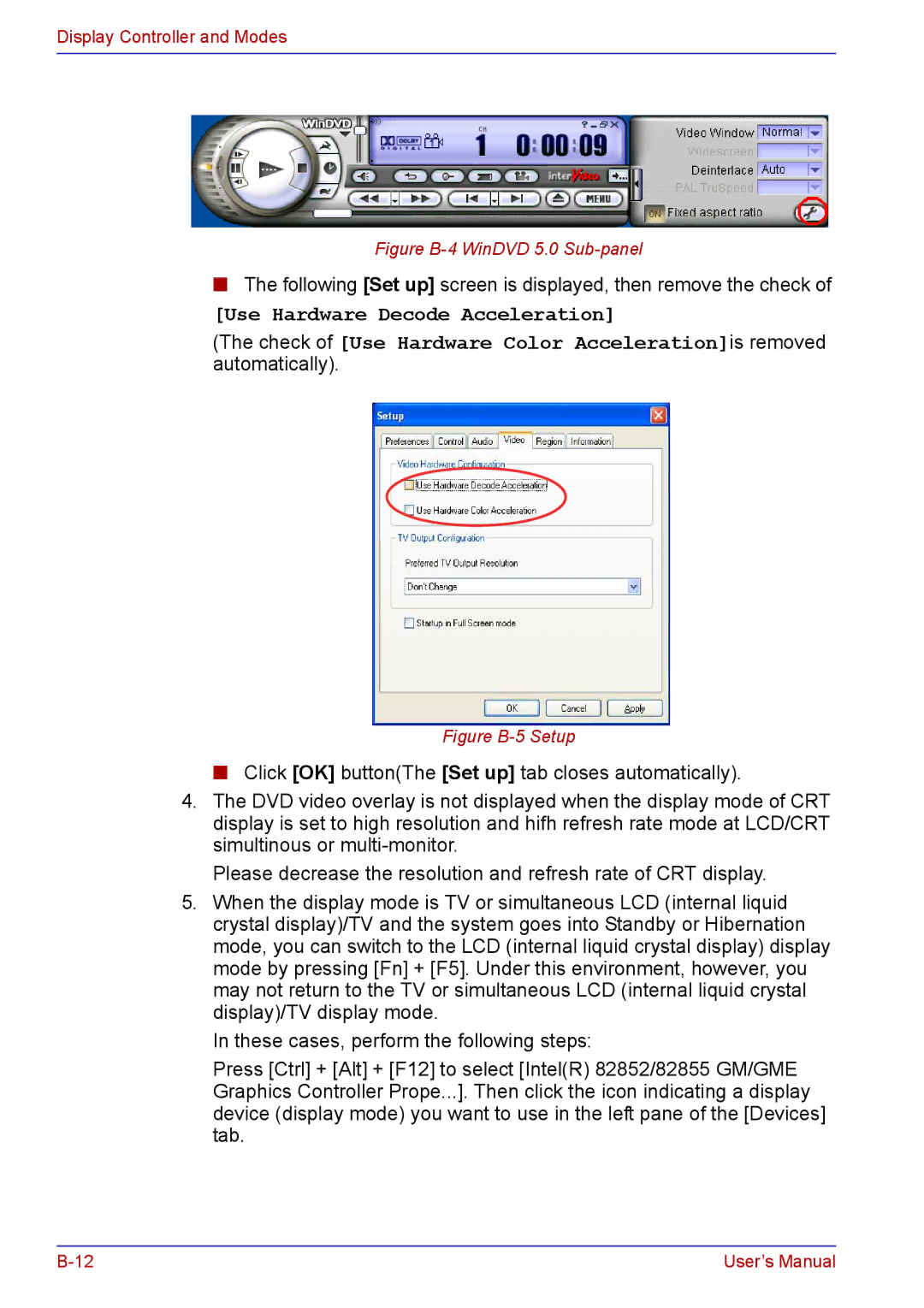 Toshiba TECRA A2 manual Use Hardware Decode Acceleration 